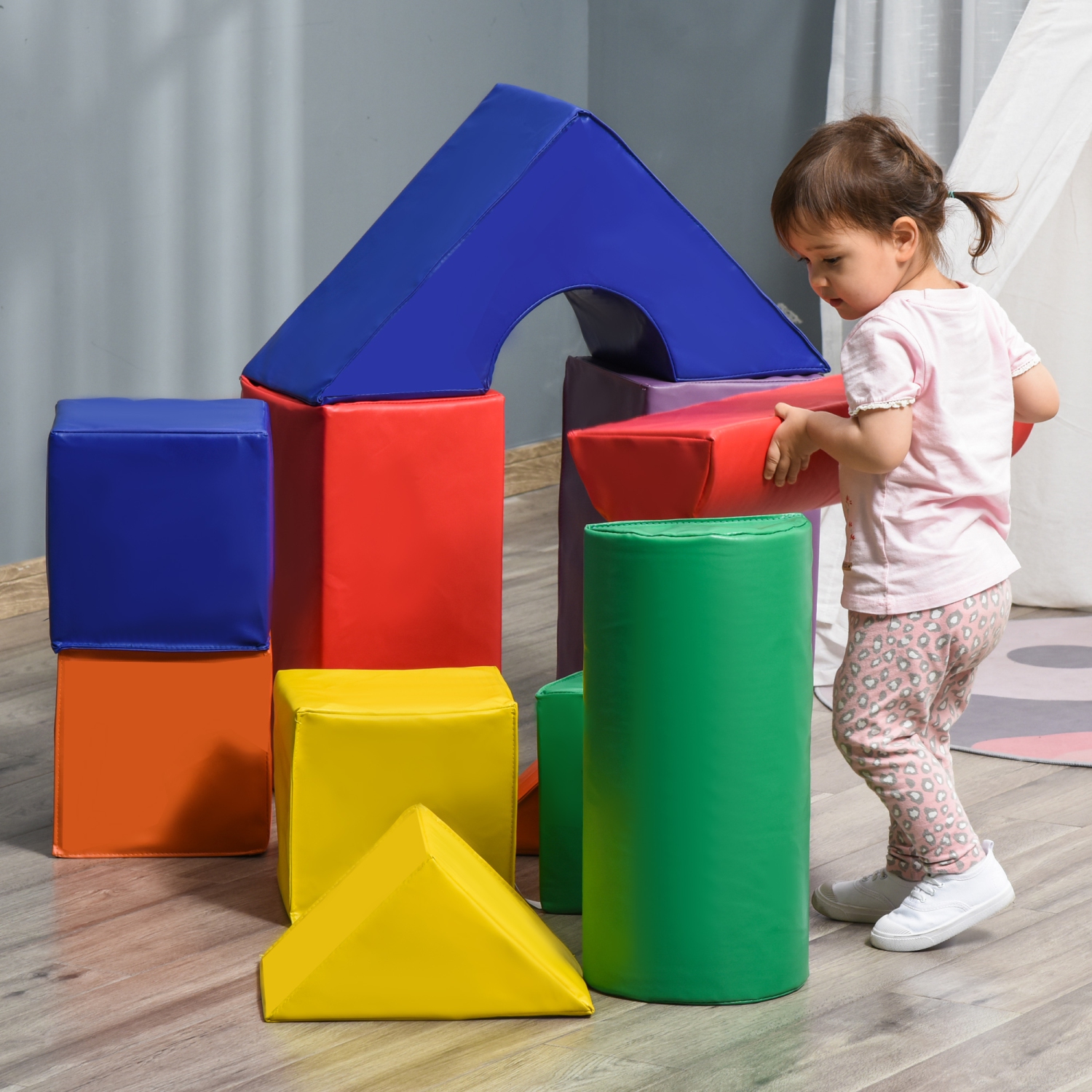 Soozier Ensemble de jeu d'activités d'escalade et de rampement 5 pièces  Ensemble de jeu en mousse sécurisée douce pour tout-petit enfant d'âge  préscolaire Équipement de jeu intérieur Jouets d'apprentissage pour bébé  Multicolore 