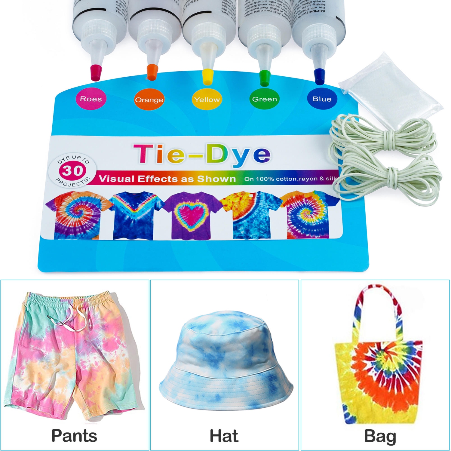 5 Colors Tie Dye Kit for Art Craft Projects