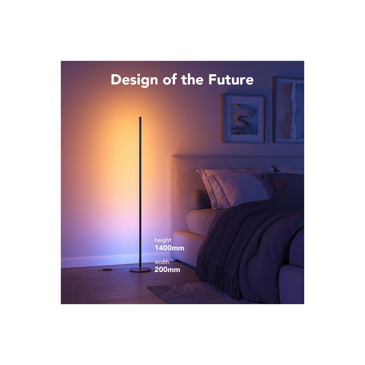 Lampe de plancher de coin intelligente RGBICW de Govee - Un kaléidoscope de couleurs