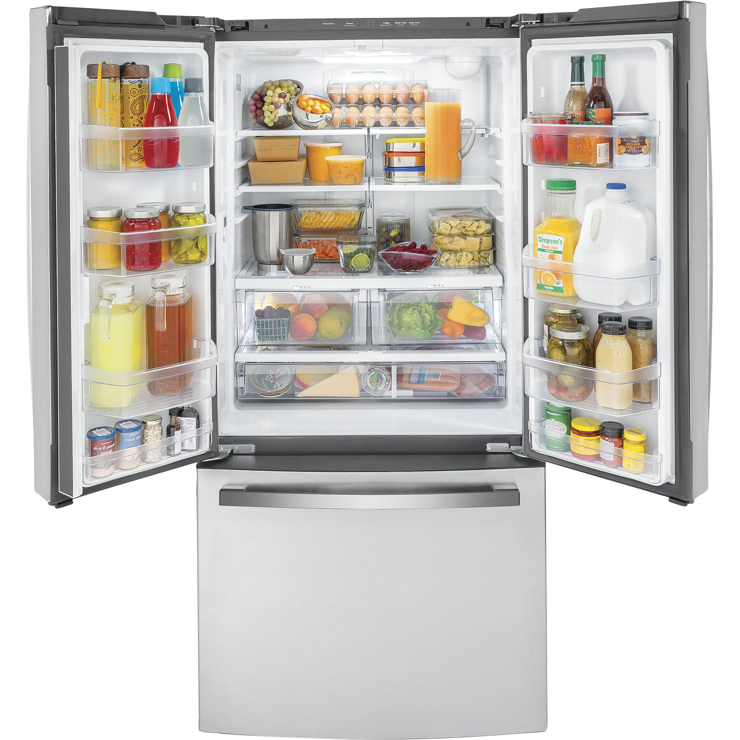 GE 33" 18.6 Cu. Ft. French Door Refrigerator with Water Dispenser - Stainless Steel