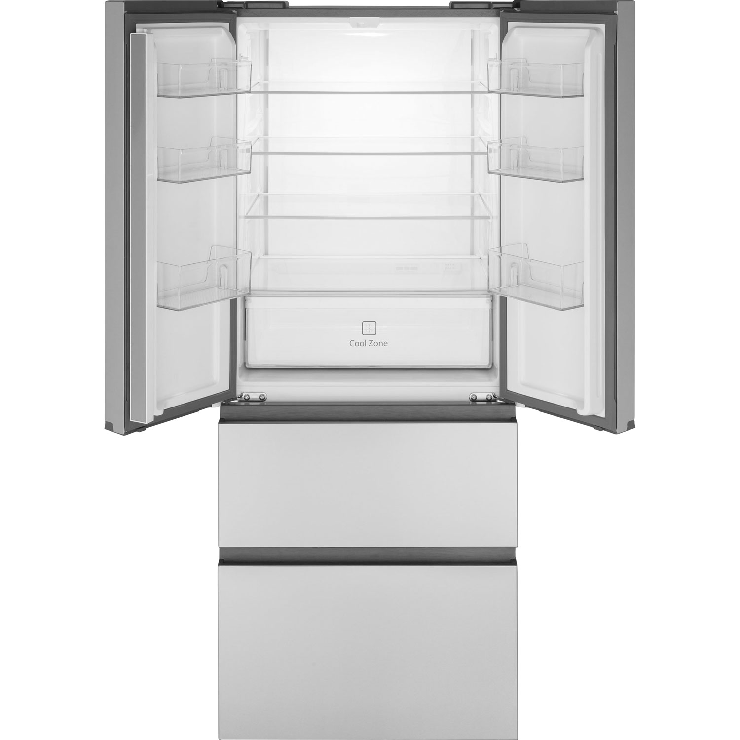Haier 28" 14.5 Cu. Ft. 4-Door French Door Refrigerator - Stainless Steel