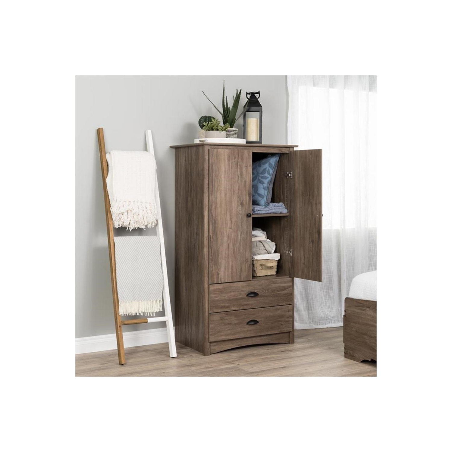 Armoire à 2 portes Sonoma - Gris vieilli