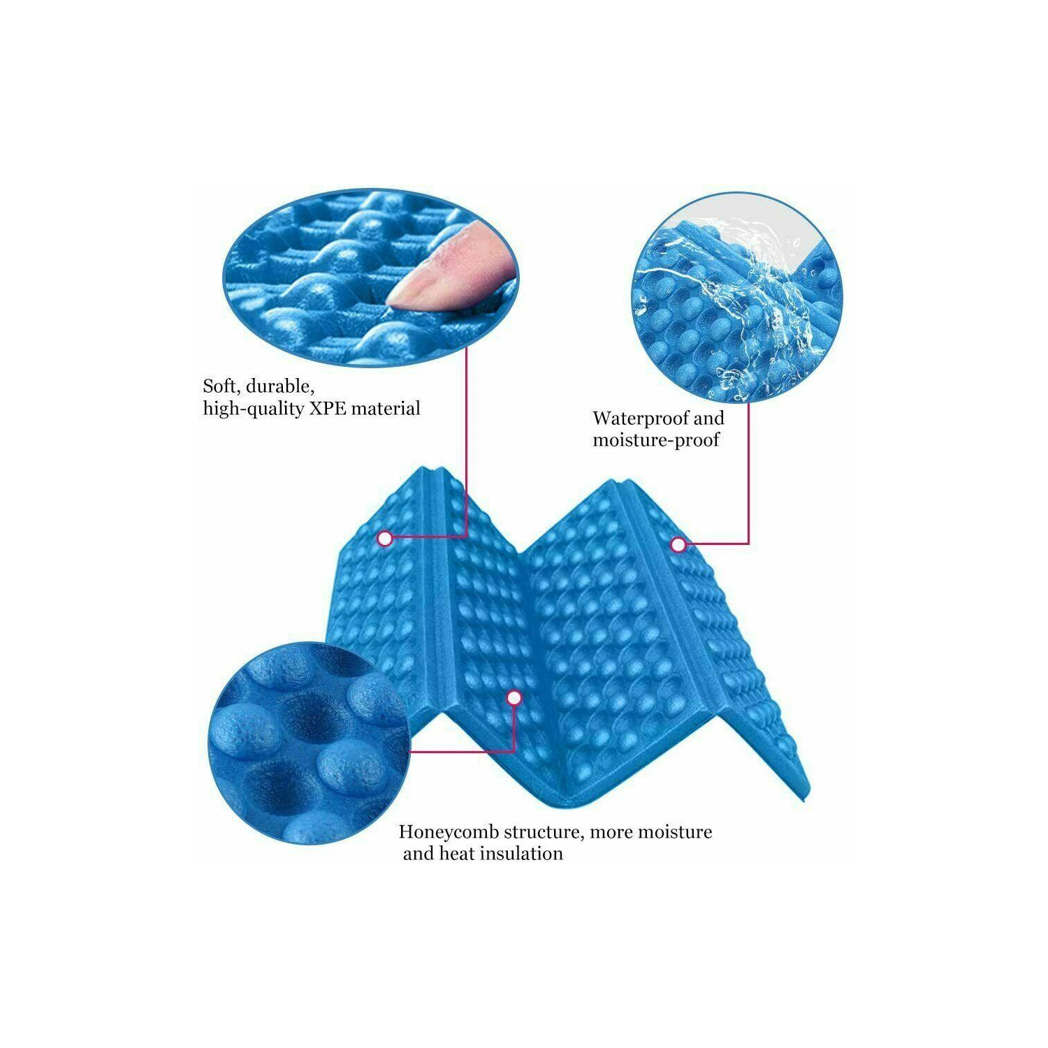 Coussin de tapis de camping pliable en mousse sous-main imperméable pour la randonnée