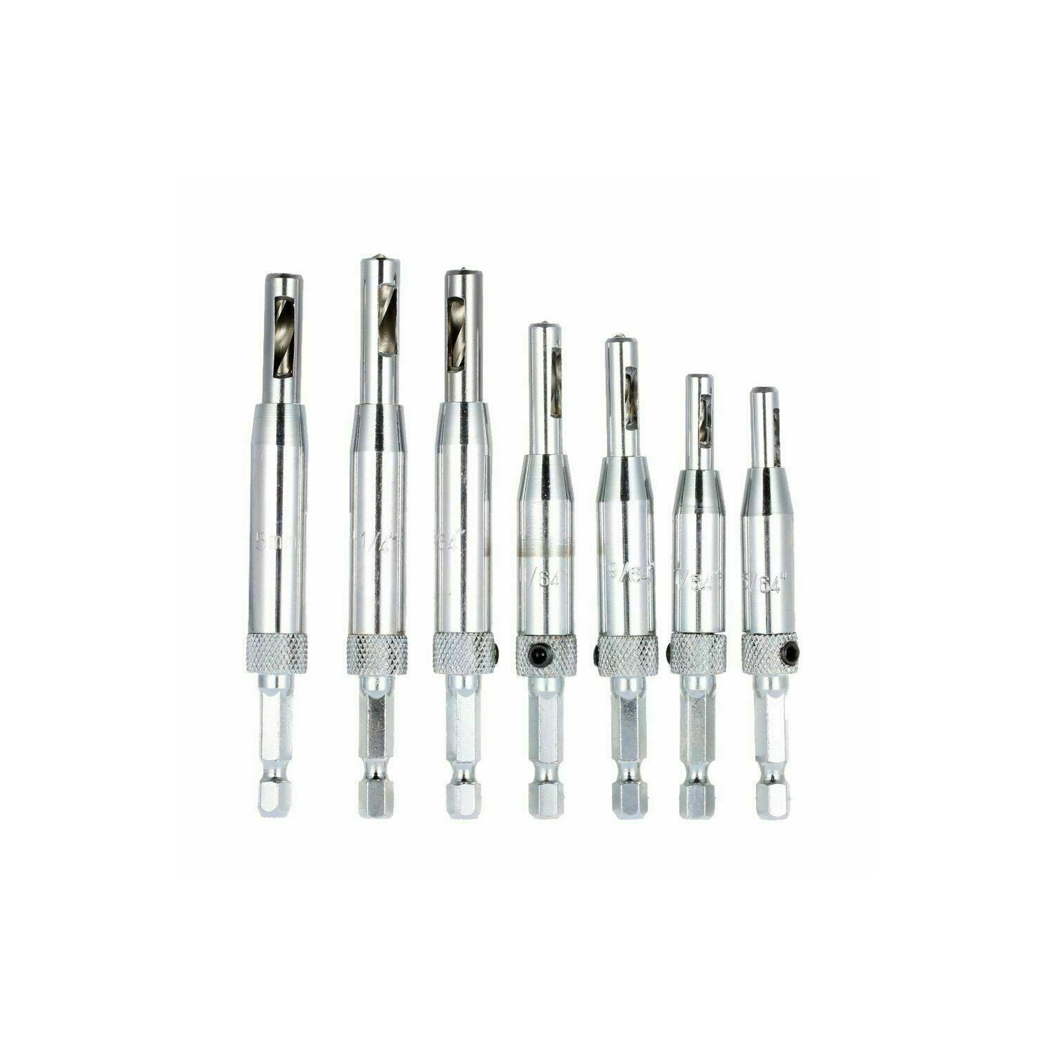 Drill Bit Set Hole Puncher Hinge Tapper for Doors Self Centering Woodworking