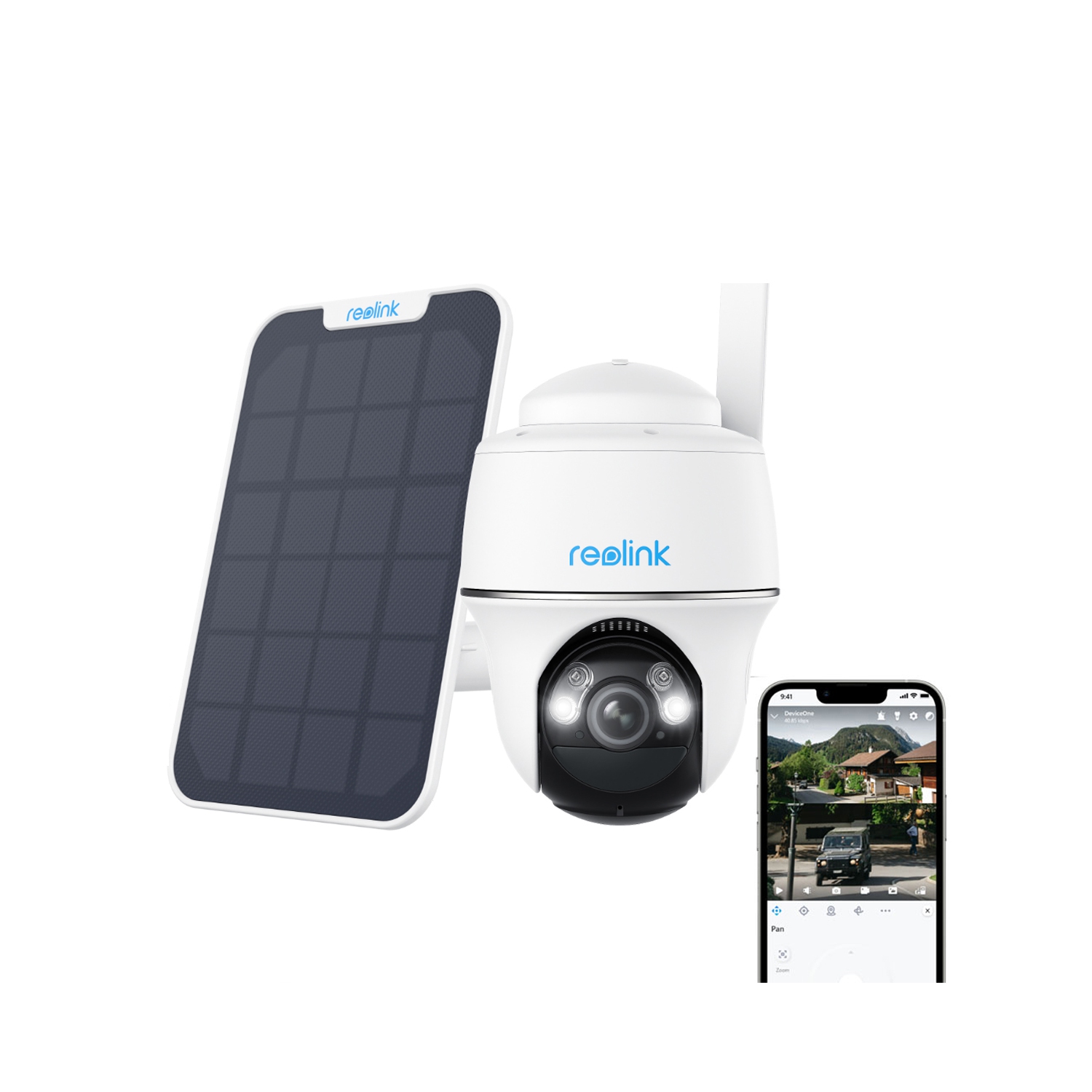 Reolink 2K Pan & Tilt 4G LTE Security Camera, Person/Vehicle Detection, Battery/Solar Powered, Two-Way Audio
