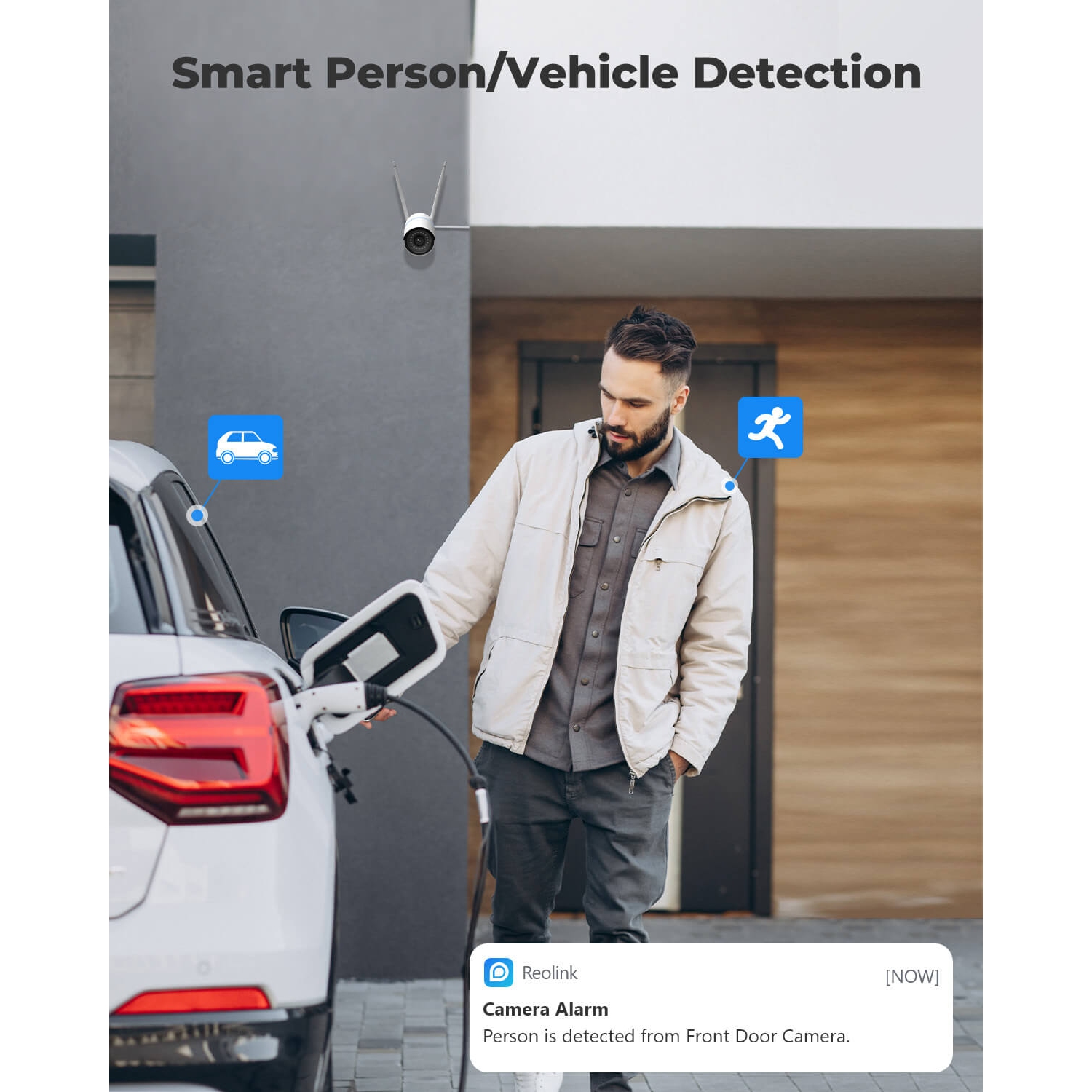 Reolink 5MP HD Wireless WiFi Smart Security Camera, 2.4/5 GHz WiFi, Person/Vehicle Detection, Audio Recording, 100ft Night Vision