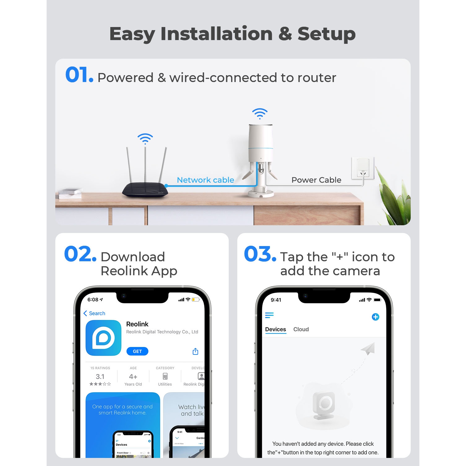 Reolink 5MP HD Wireless WiFi Smart Security Camera, 2.4/5 GHz WiFi, Person/Vehicle Detection, Audio Recording, 100ft Night Vision