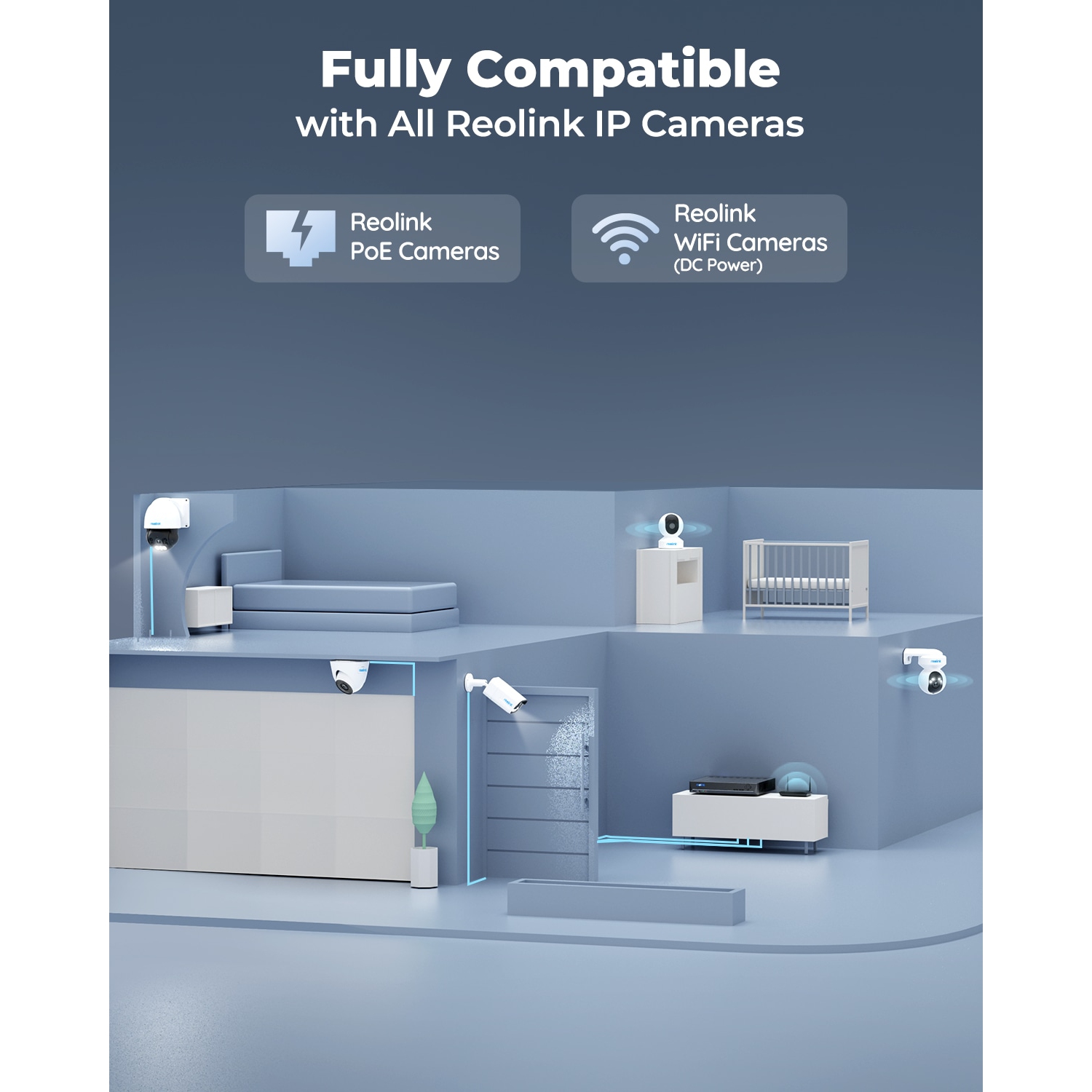 Reolink PoE 16 Channel NVR, Network Video Recorder, Support up to 12MP, Power over Ethernet, 4TB HDD Built-in