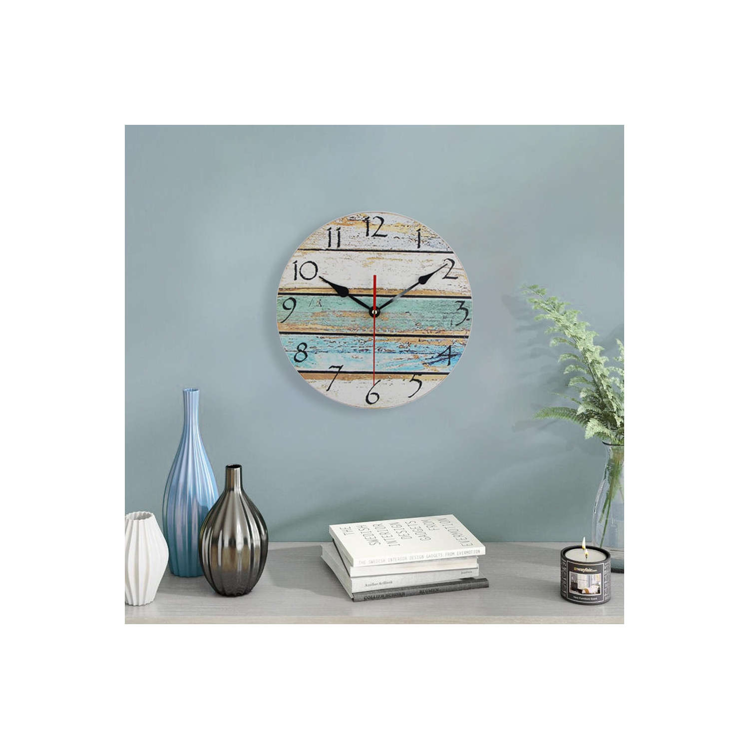 Frameless 12"&nbsp;Creative Wooden Wall Clock