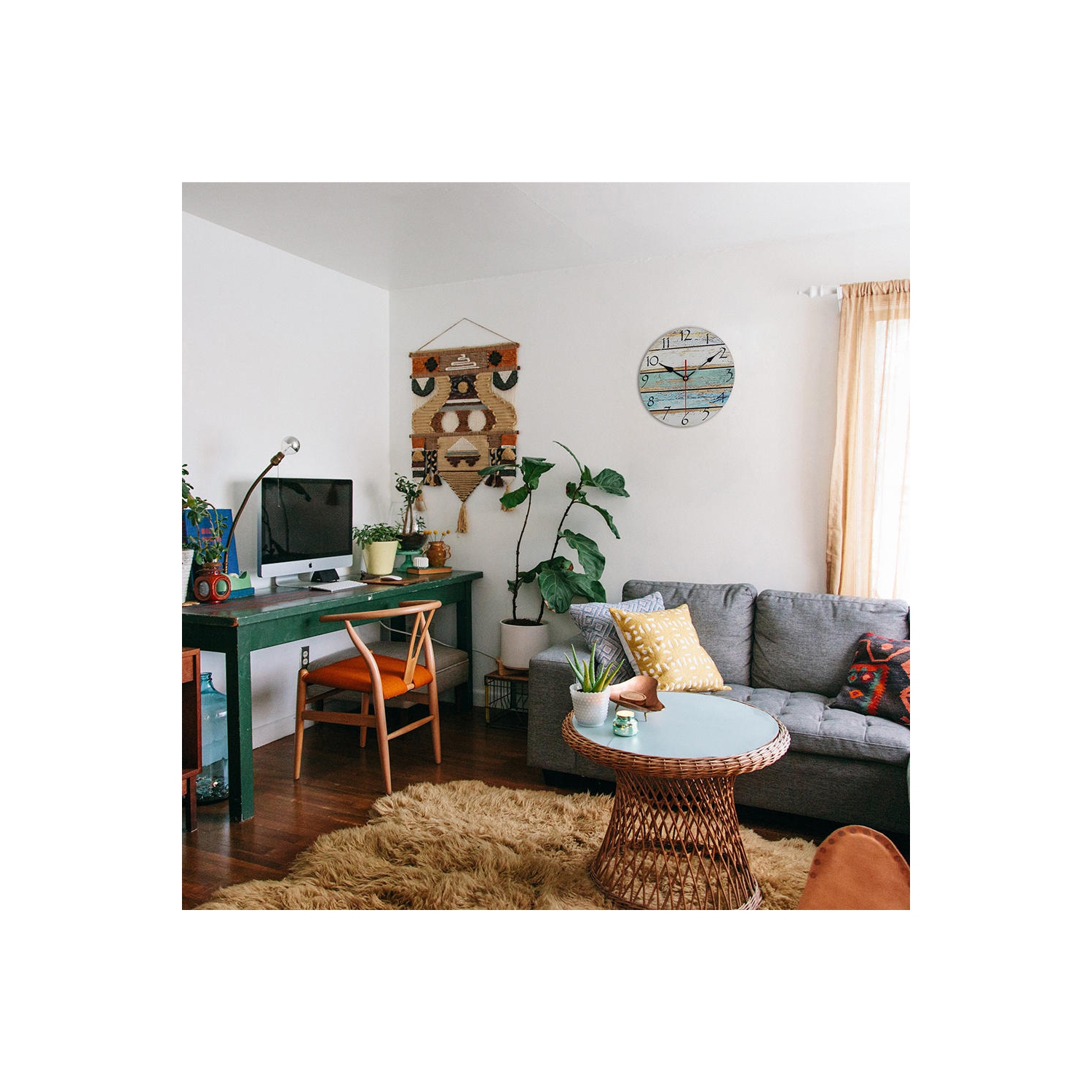 Frameless 12"&nbsp;Creative Wooden Wall Clock