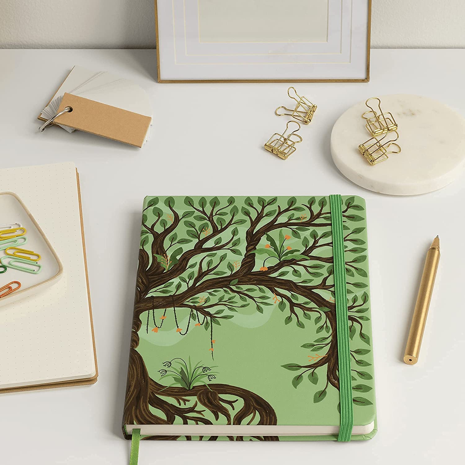 Rileys Tree of Life, 8 x 6 po, journal vierge de 240 pages, papier ivoire, cahier de notes vierge pour hommes et femmes, excellent cadeau pour les