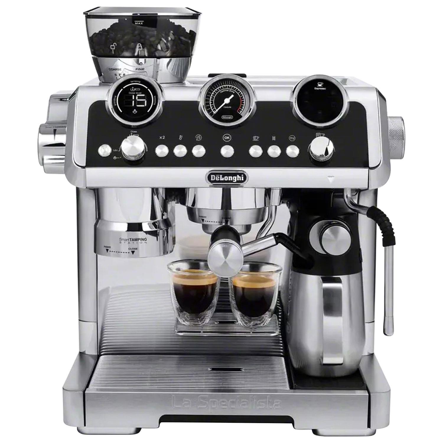 De'Longhi La Specialista Maestro Manual Espresso Machine with Frother & Coffee Grinder - Stainless Steel