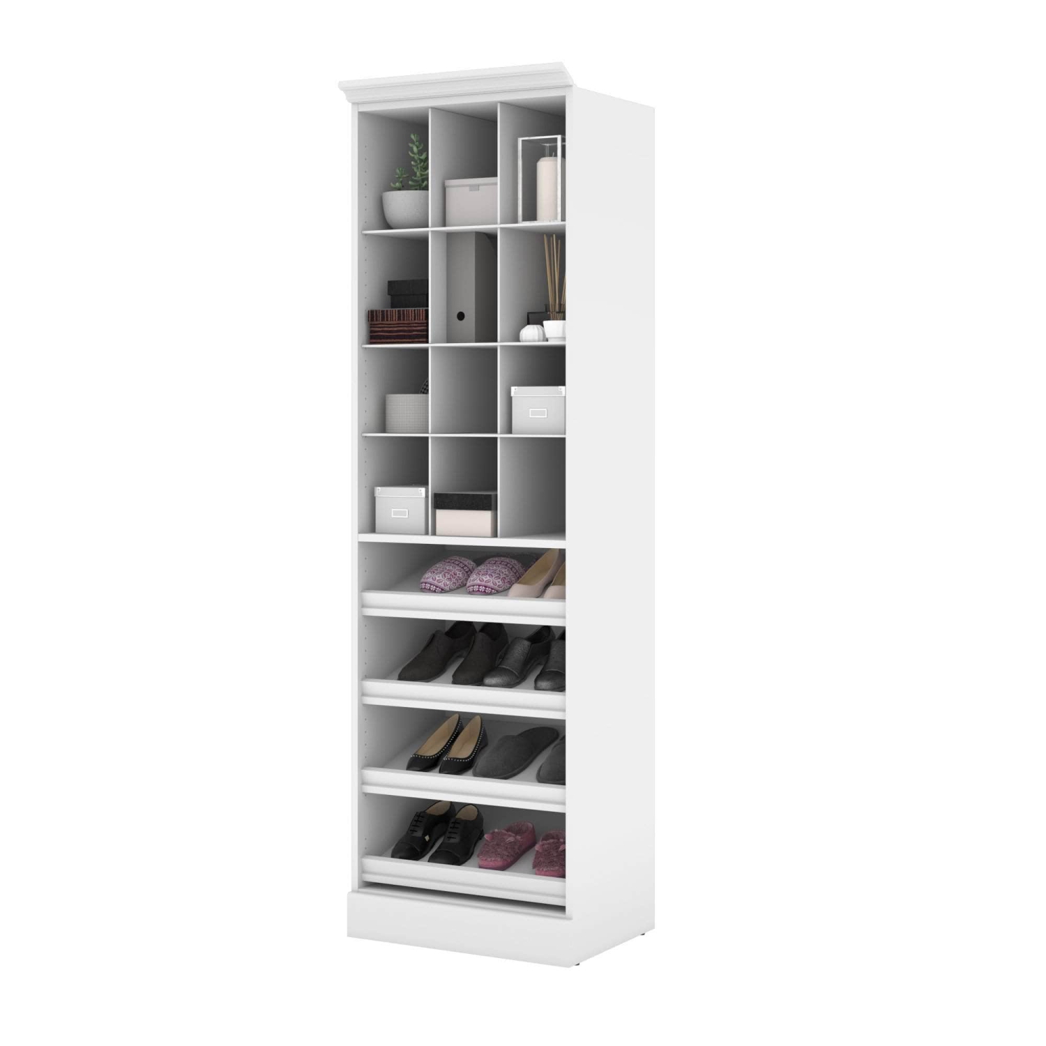 Organisateur de placard polyvalent de 25 po - Blanc