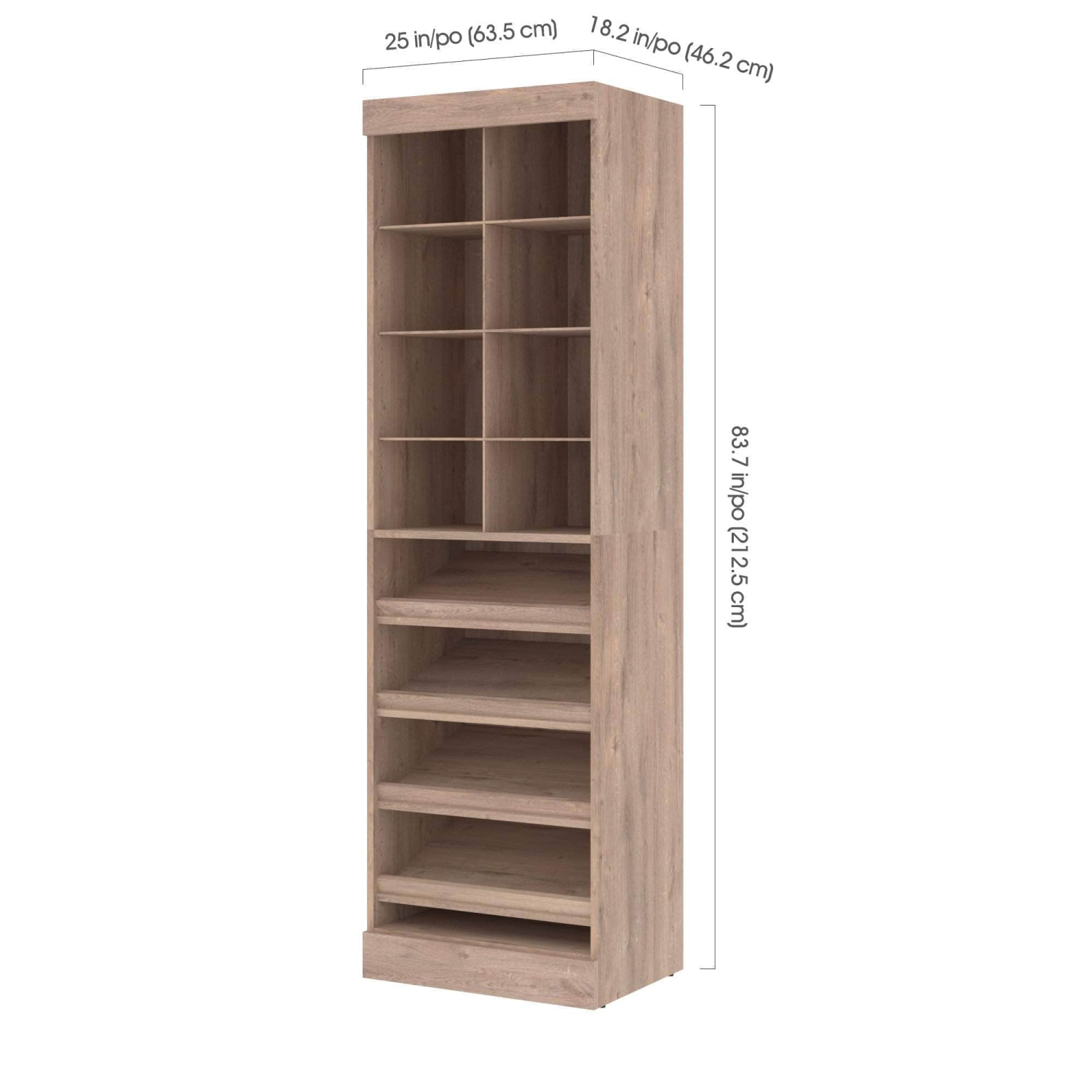 Pur 25“ Closet Organizer - Rustic Brown