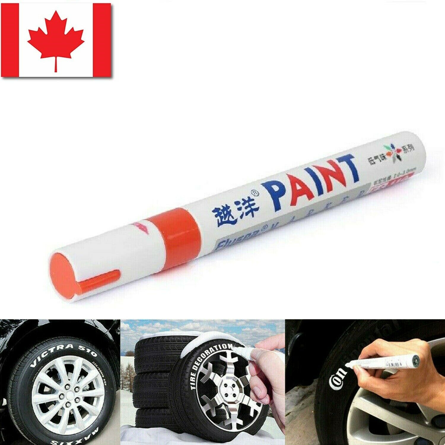 White tire marker pen set Universal Waterproof Permanent Paint Markers Car Tyre
