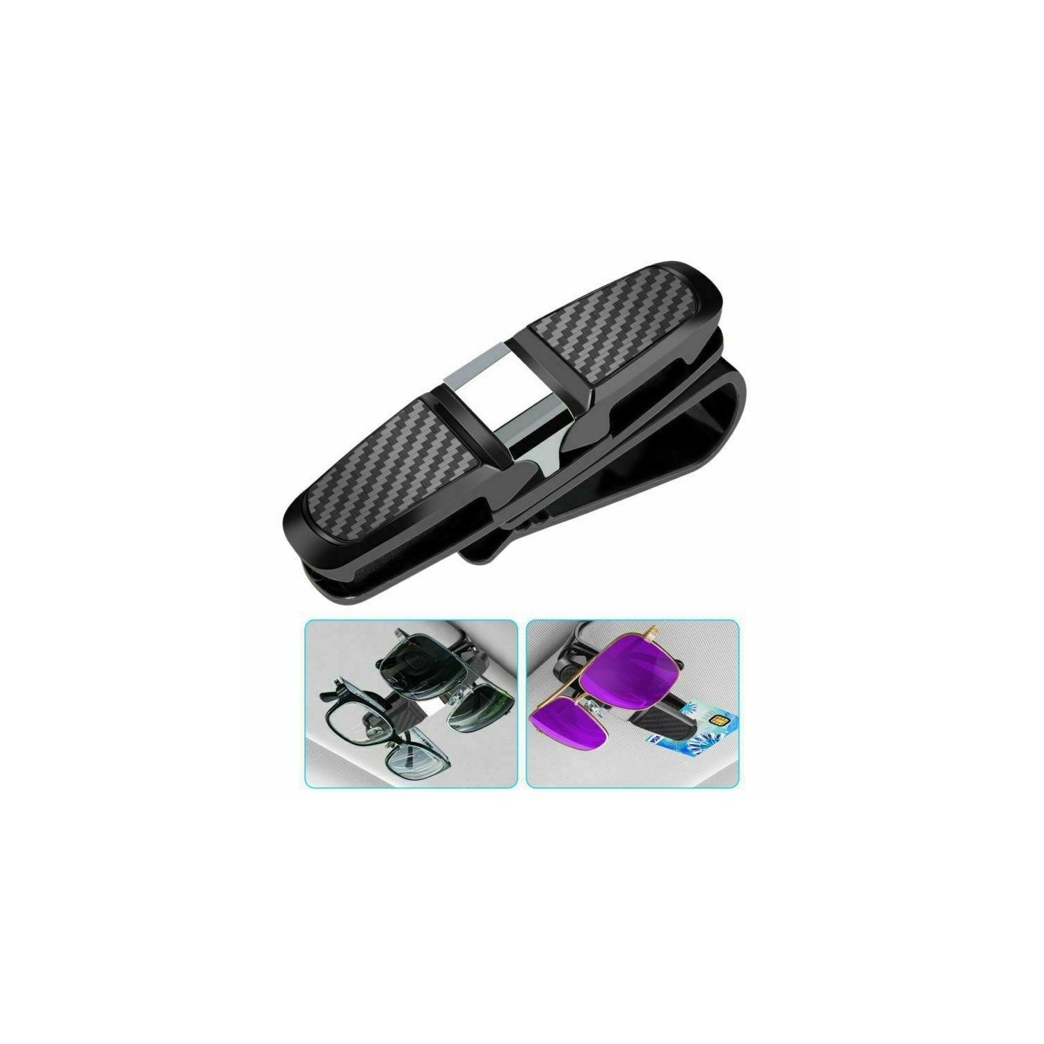 Vehicle Car Mounted Glasses Clip Sun Visor Eye Sunglasses Card Pen Holder Easy