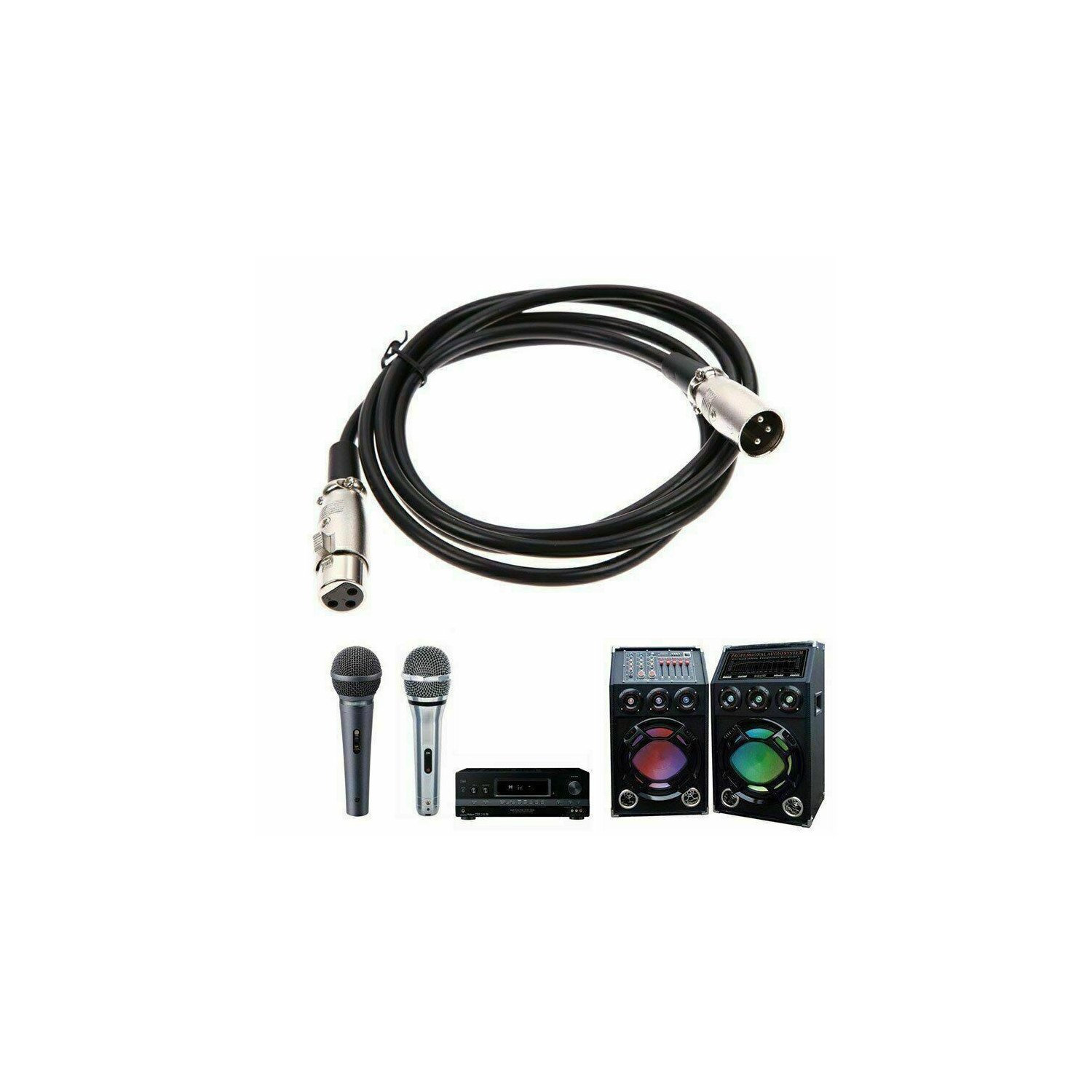 Tissage du câble de rallonge audio mâle à femelle pour microphone XLR à 3 broches