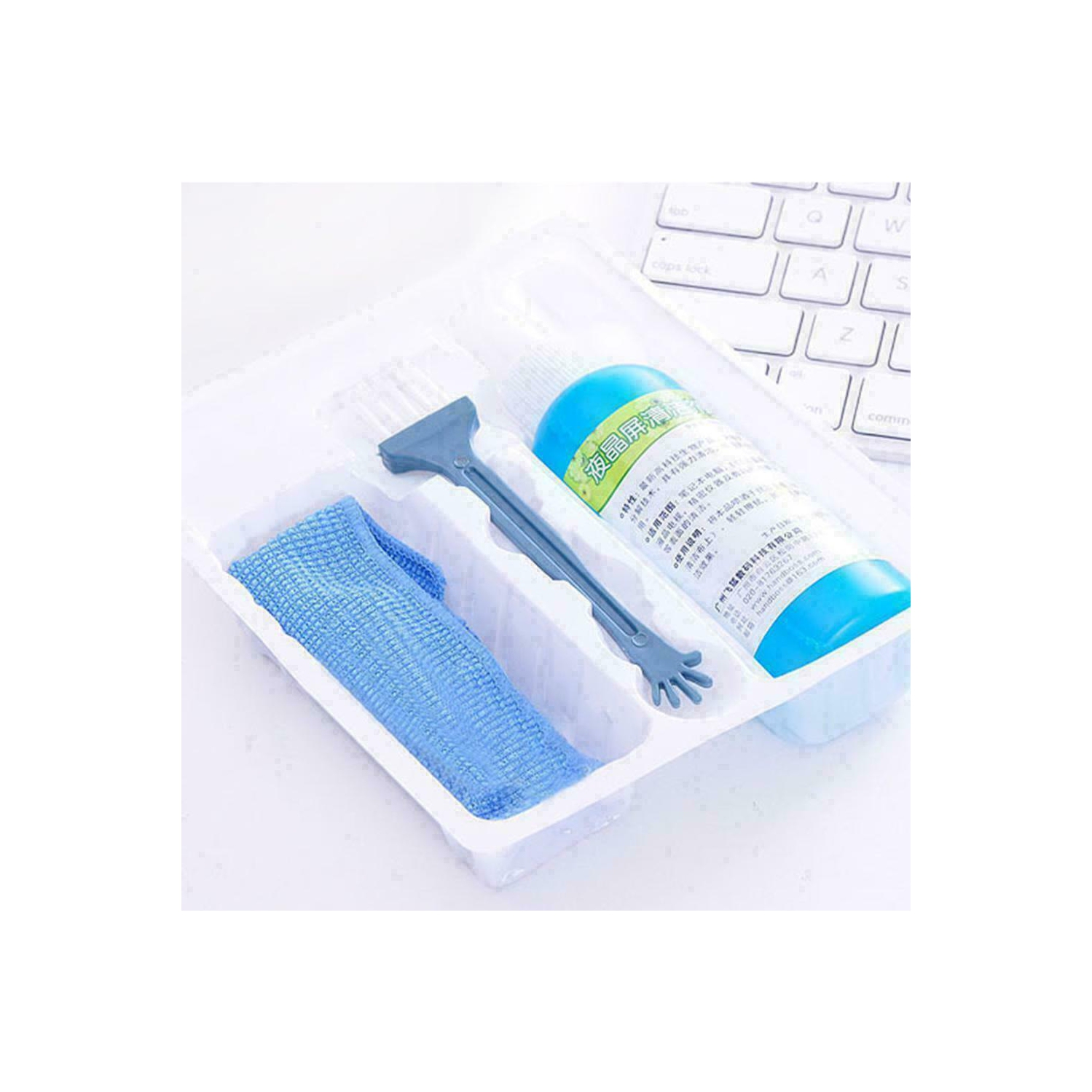 Phone Tablet Laptop LCD Screen Cleaning Cleaner Kit With Spray Cloth Brush tool