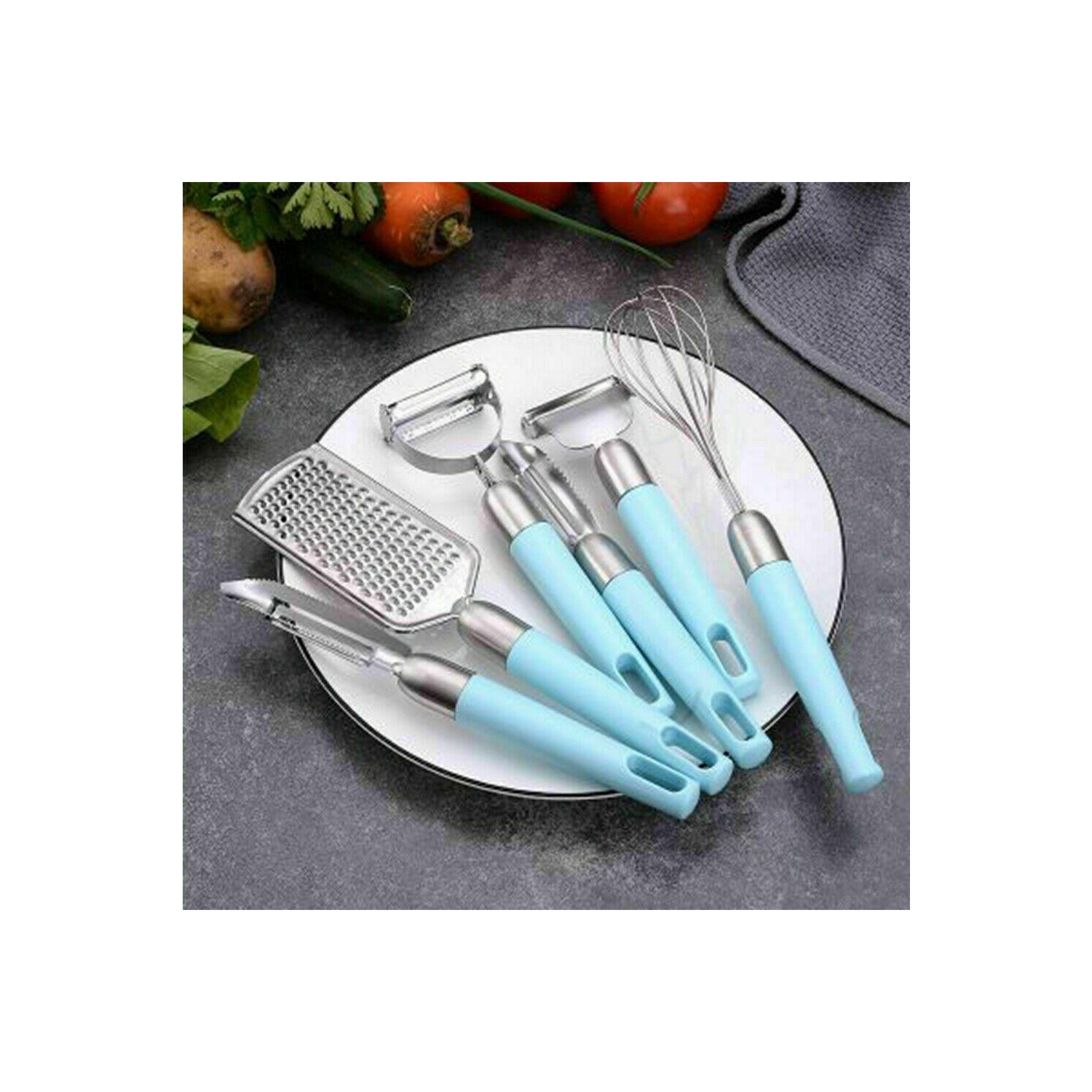Silicone Cooking Utensils Heat Resistant Stainless Steel Heads Cooking set CA