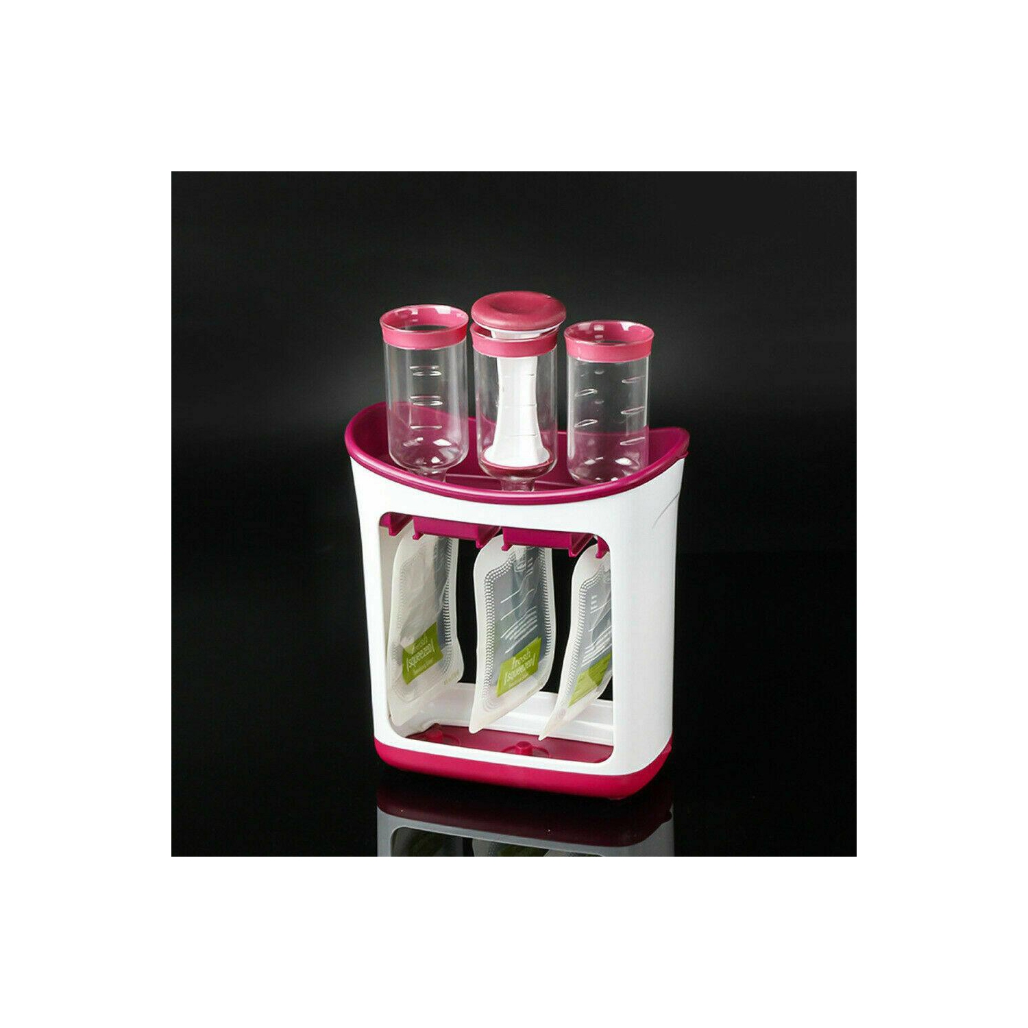 Squeeze Station with Storage Bags Infant Baby Fresh Fruit Juice Food Maker home