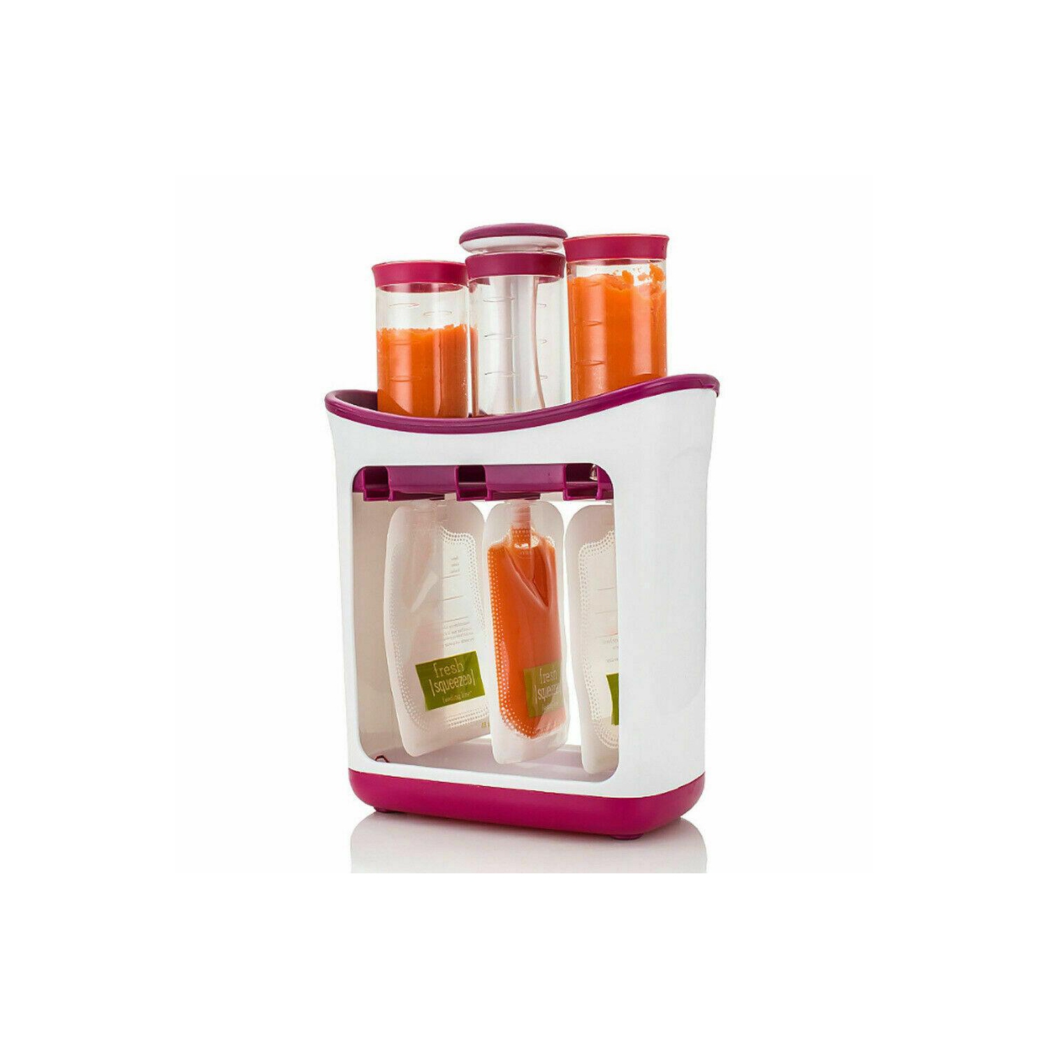 Squeeze Station with Storage Bags Infant Baby Fresh Fruit Juice Food Maker home
