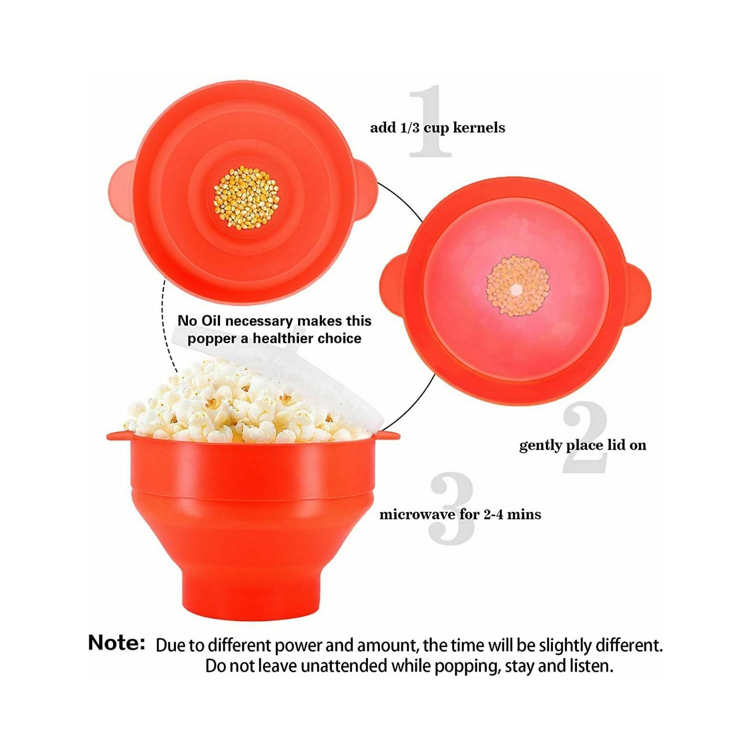 Éclateur de maïs four à micro-ondes bol repliable en silicone outil de cuisine