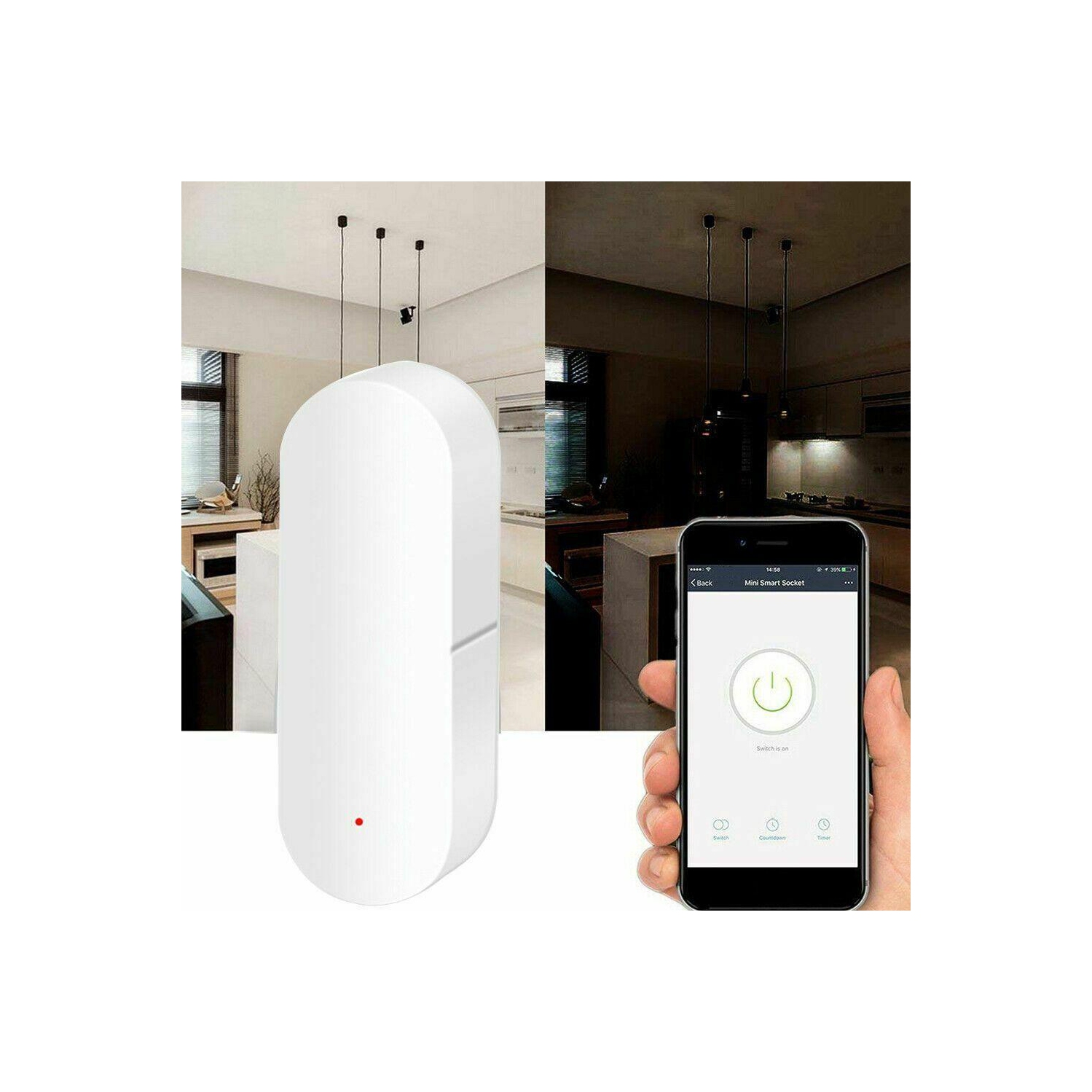 Détecteur intelligent Wi-Fi pour porte anti-intrusion à capteur de porte sans fil pour la sécurité à domicile