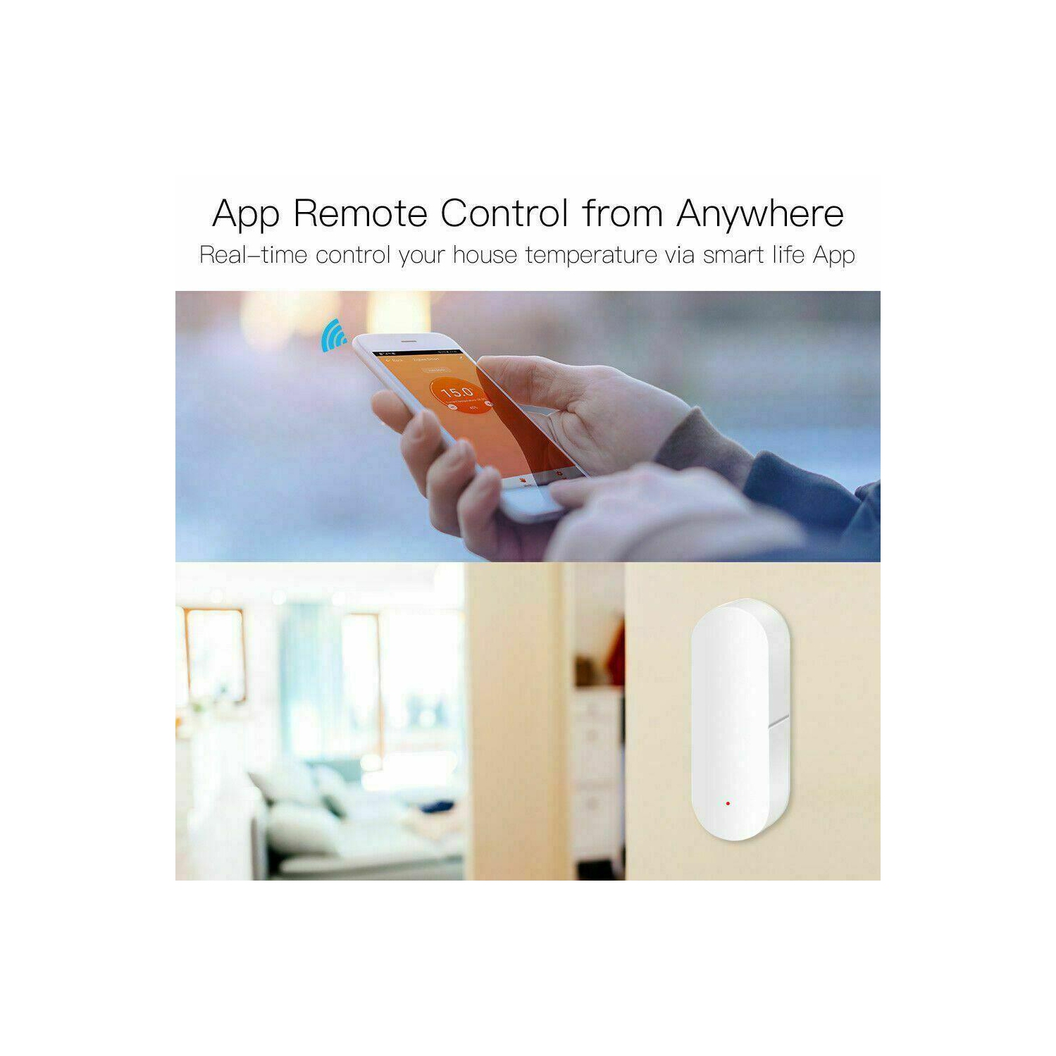 Détecteur intelligent Wi-Fi pour porte anti-intrusion à capteur de porte sans fil pour la sécurité à domicile