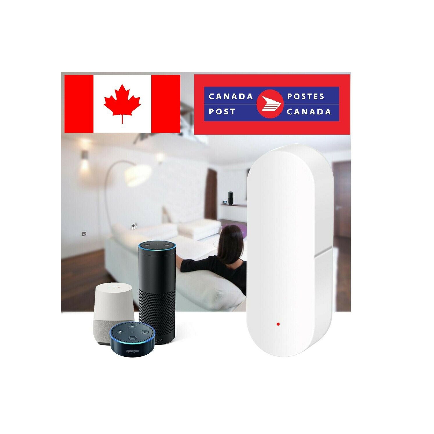 Détecteur intelligent Wi-Fi pour porte anti-intrusion à capteur de porte sans fil pour la sécurité à domicile