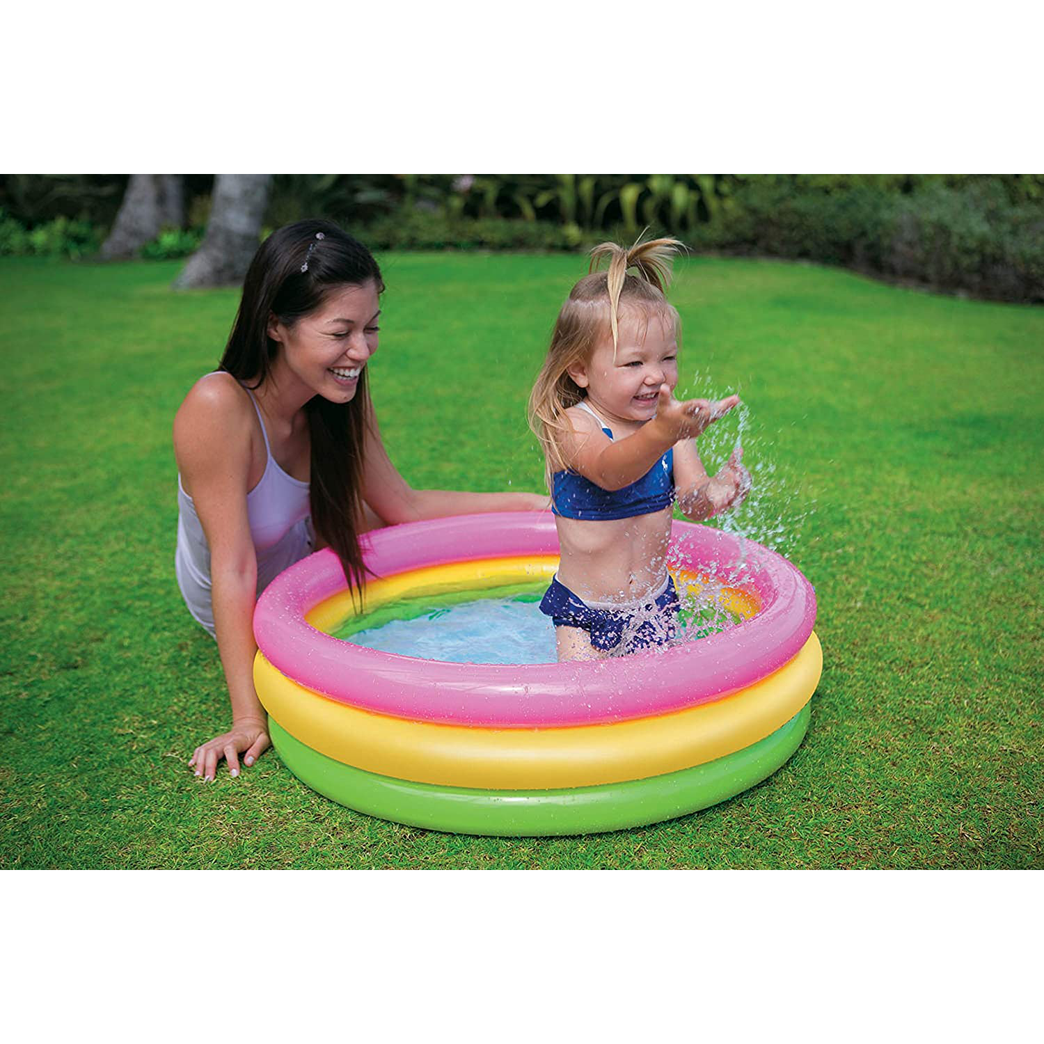 Summer Sunset Glow Inflatable Baby Swimming Pool Outdoor Water Game Play Center