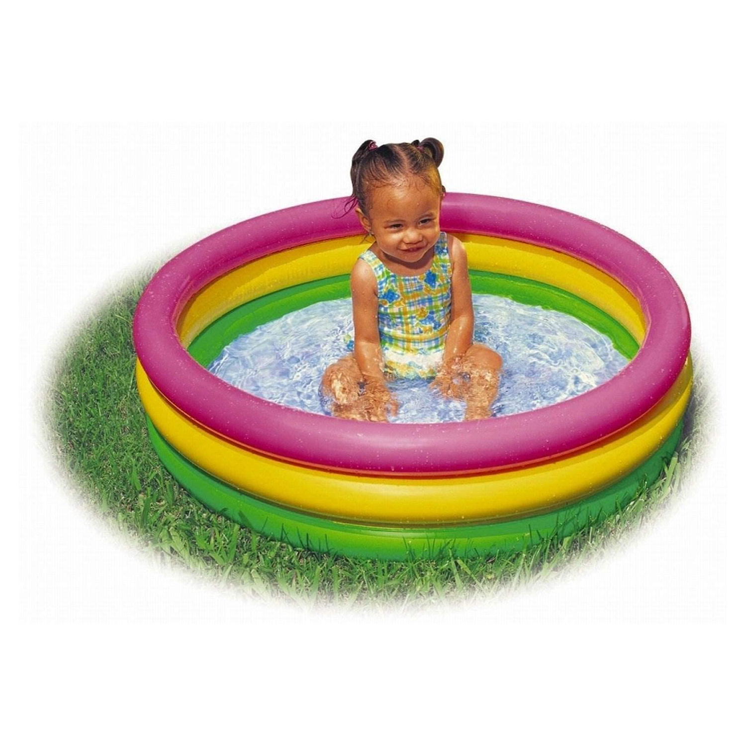 Summer Sunset Glow Inflatable Baby Swimming Pool Outdoor Water Game Play Center