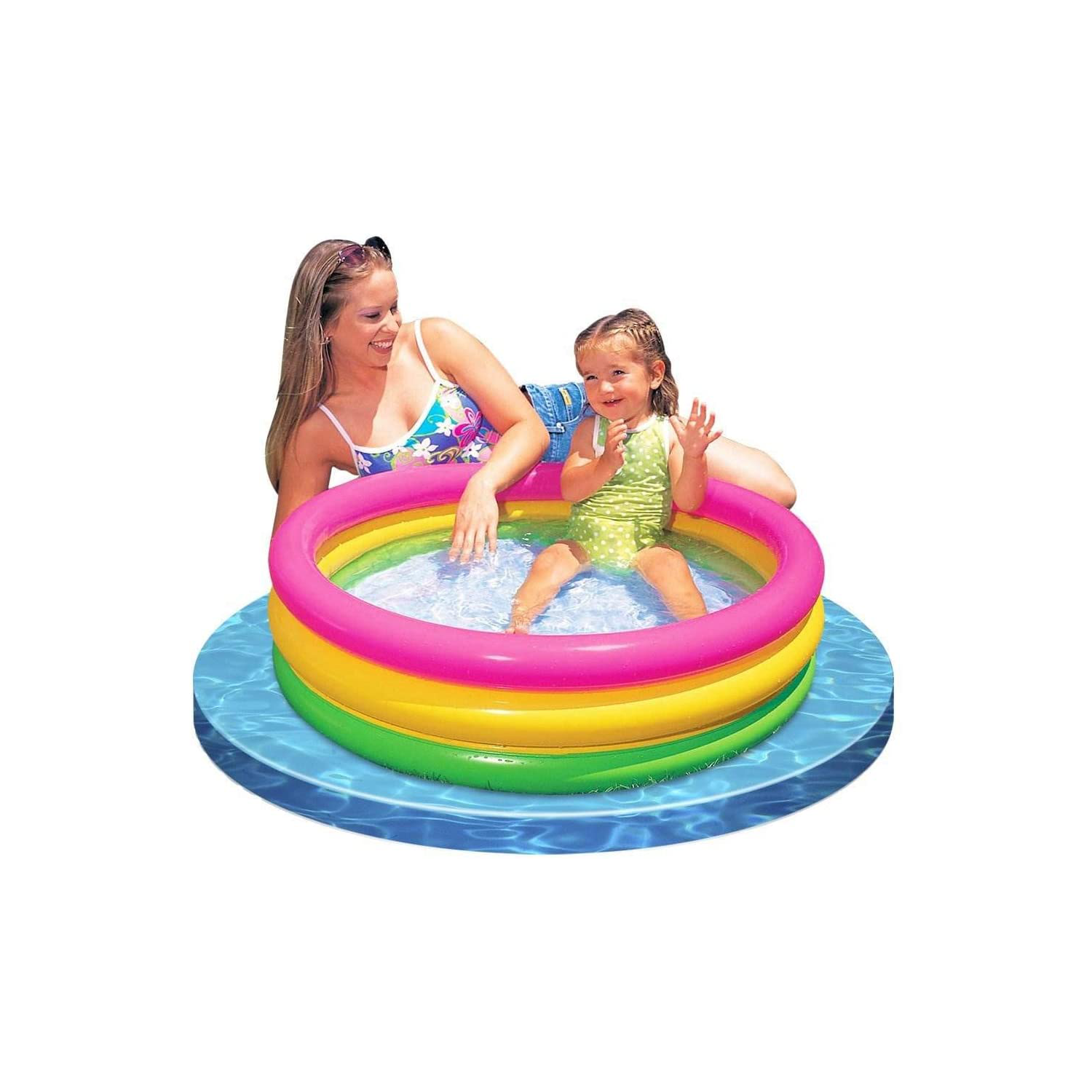 Summer Sunset Glow Inflatable Baby Swimming Pool Outdoor Water Game Play Center