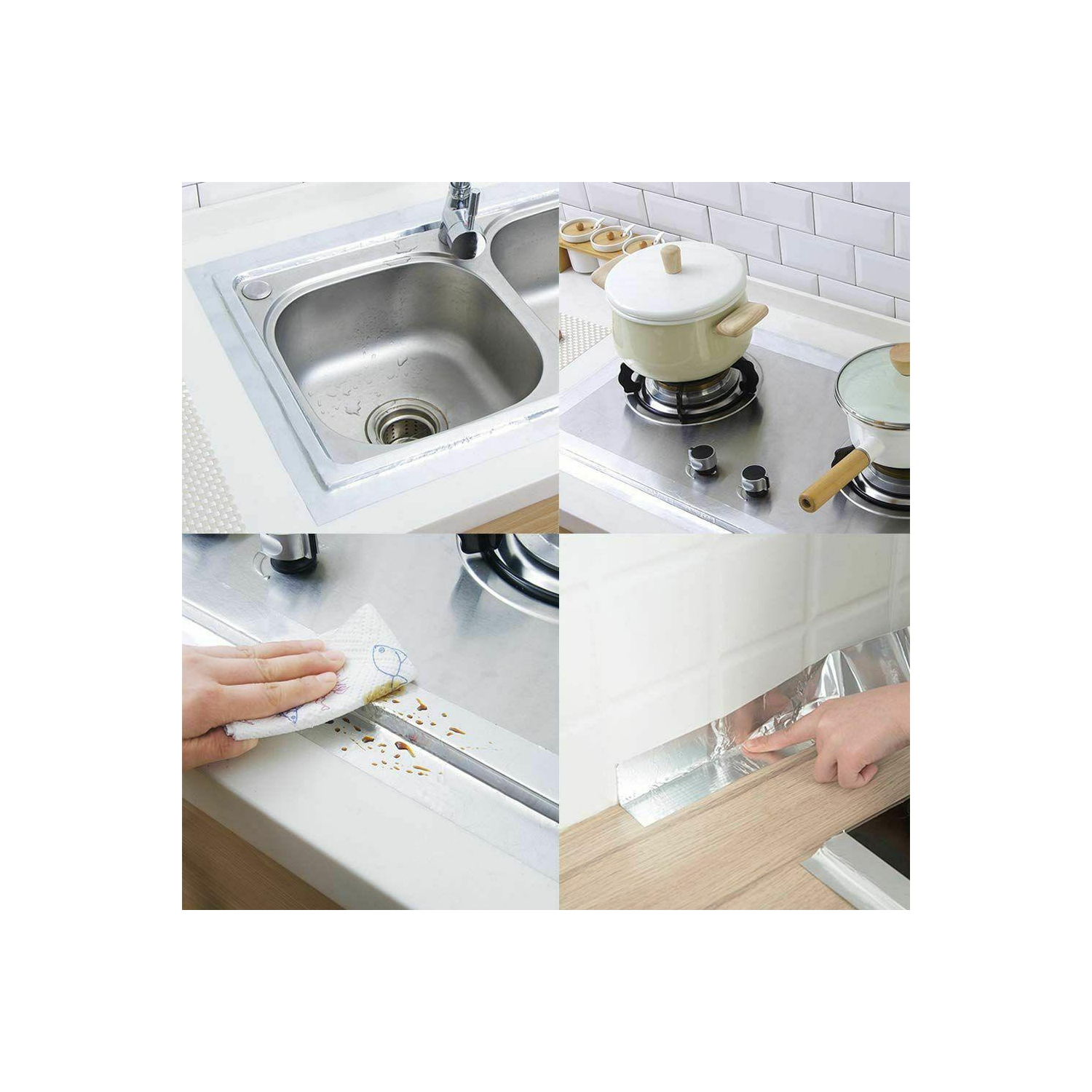 Waterproof Aluminium Foil Adhesive Tape Heat Shield Duct Sealing Silver Repair