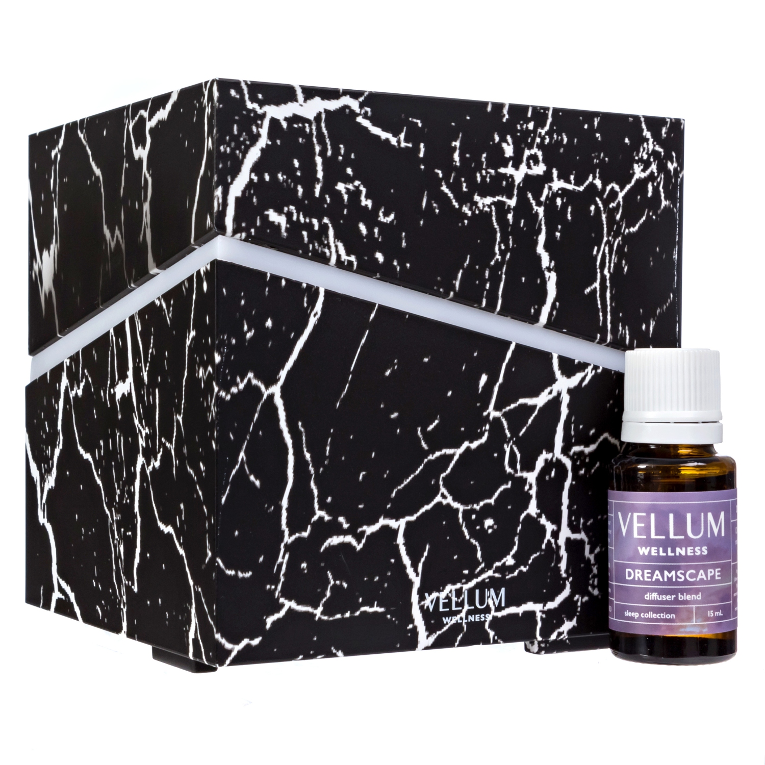 Vellum Wellness Marquina Aroma Diffuser des huiles essentielles dans la chambre, la cuisine, la salle de bain, les espaces de vie