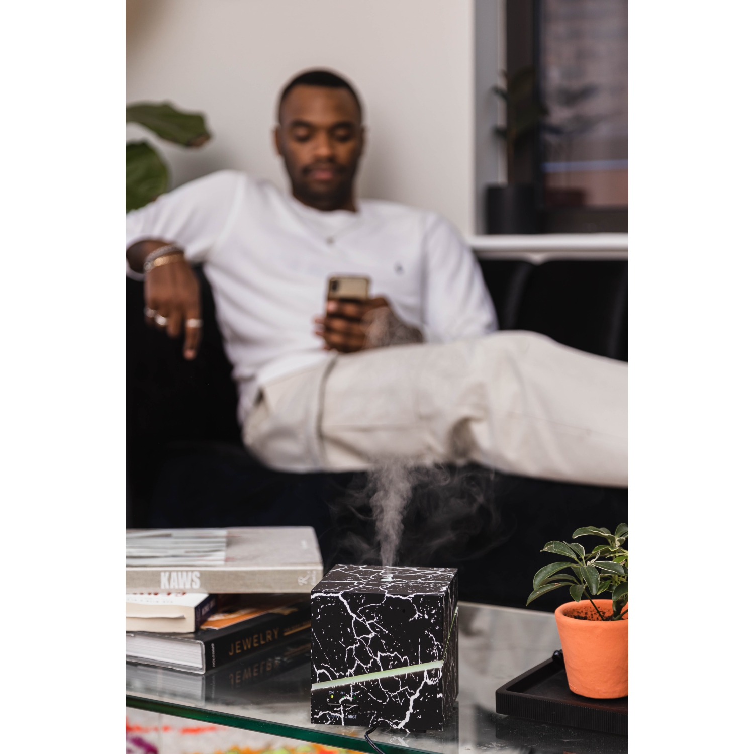 Vellum Wellness Marquina Aroma Diffuser des huiles essentielles dans la chambre, la cuisine, la salle de bain, les espaces de vie