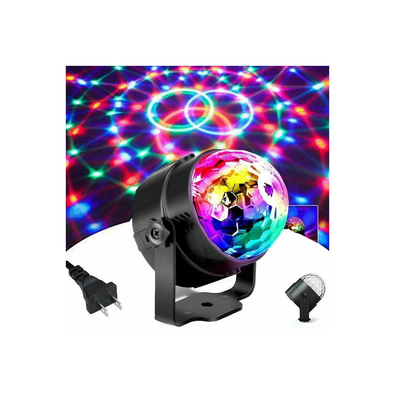 USB Disco Lights Party DJ Lampe de scène RVB à DEL Strobe Crystal Magic Ball Remote