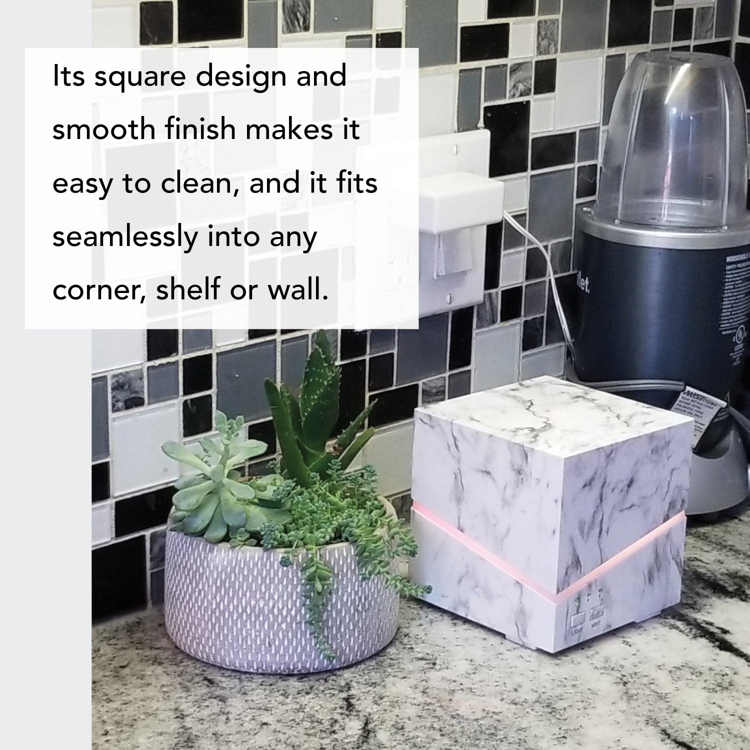 Vellum Wellness Carrara Aroma Diffuser les huiles essentielles dans la chambre, la cuisine, la salle de bain, le salon à la maison