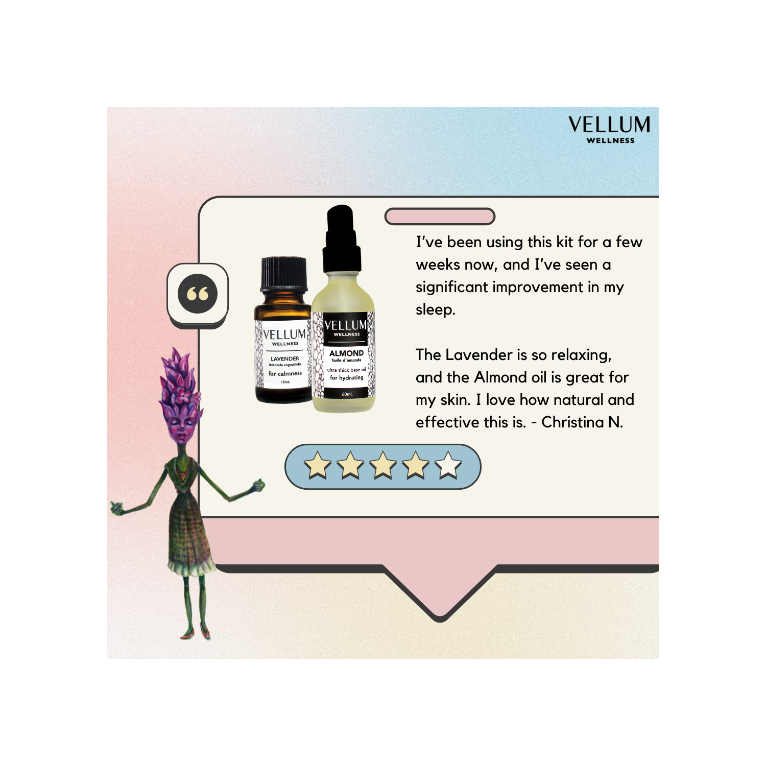 Ensemble pour le sommeil profond à l'huile essentielle de Vellum Wellness pour améliorer le sommeil, créer une ambiance apaisante à la maison et se