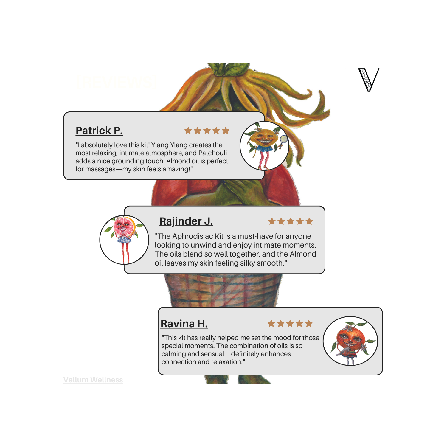 Vellum Wellness Essential Oil Aphrodisiac Kit with natural products Almond, Ylang Ylang and Patchouli for Intimacy, Relaxation & Sensual Wellness