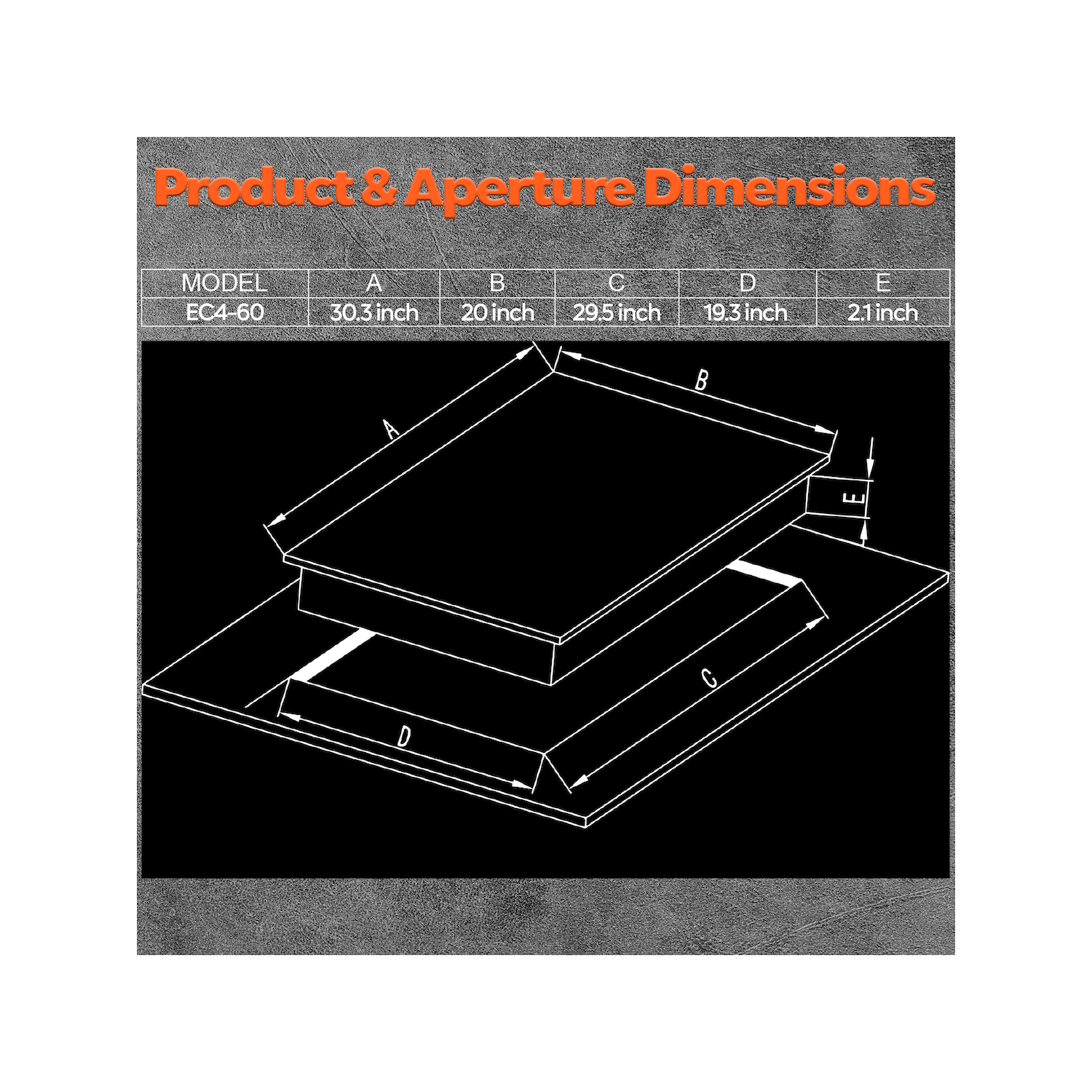 Ramblewood 4 Burner 30" Electric Cooktop, EC4-60, UL rated German EGO burner.
