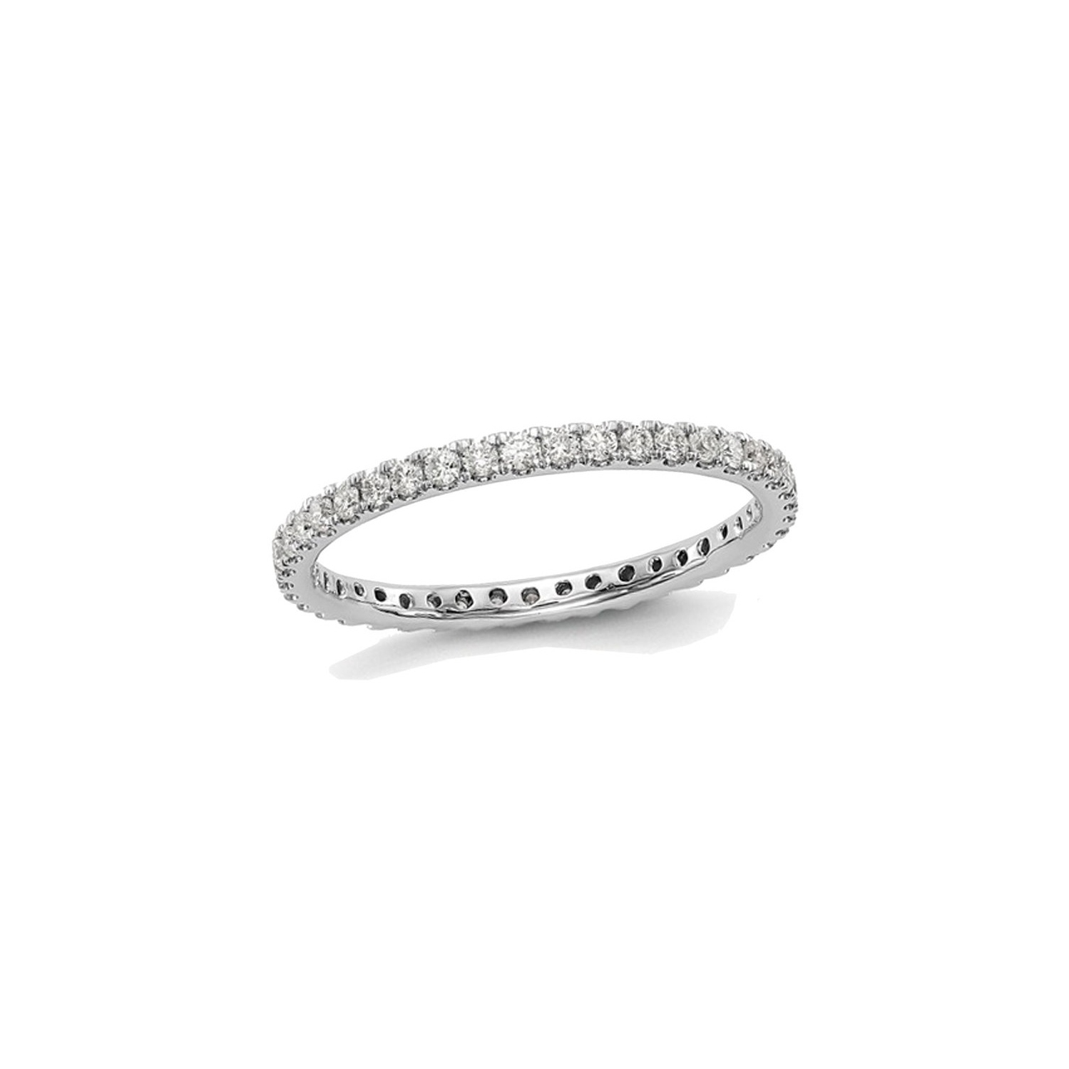 1/2 Carat Diamond Eternity Wedding Band Ring in 14K White Gold