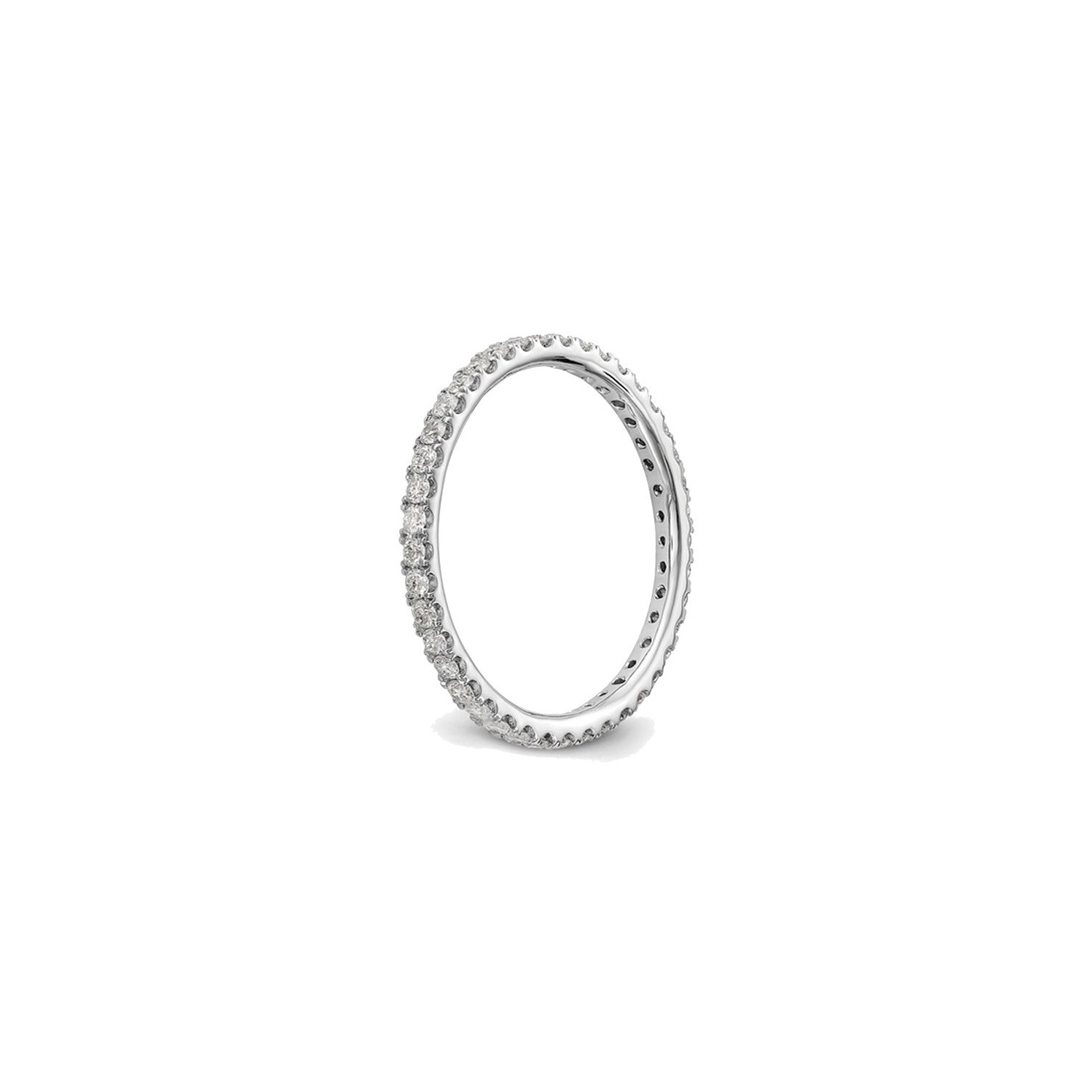 1/2 Carat Diamond Eternity Wedding Band Ring in 14K White Gold