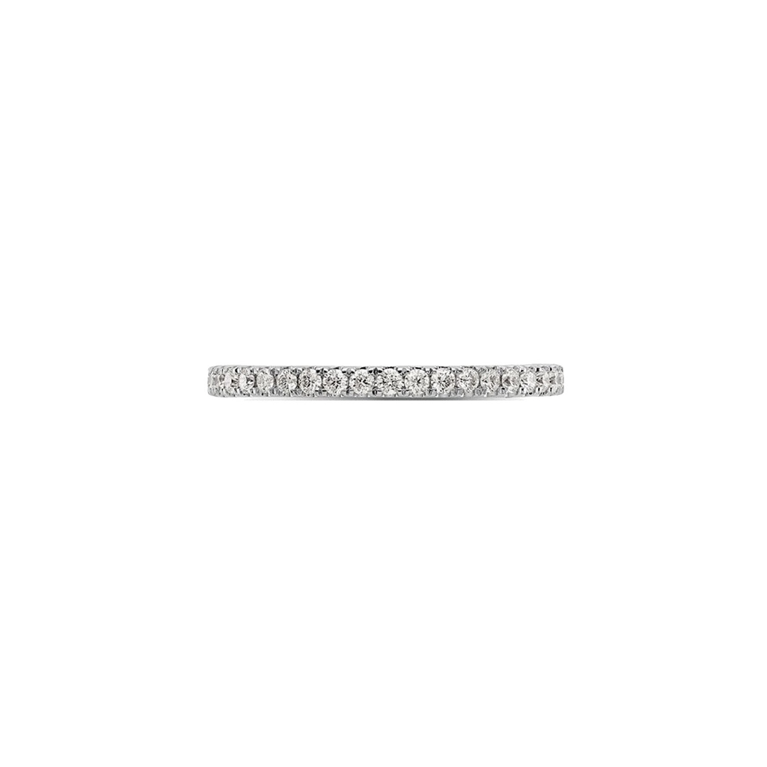 1/2 Carat Diamond Eternity Wedding Band Ring in 14K White Gold