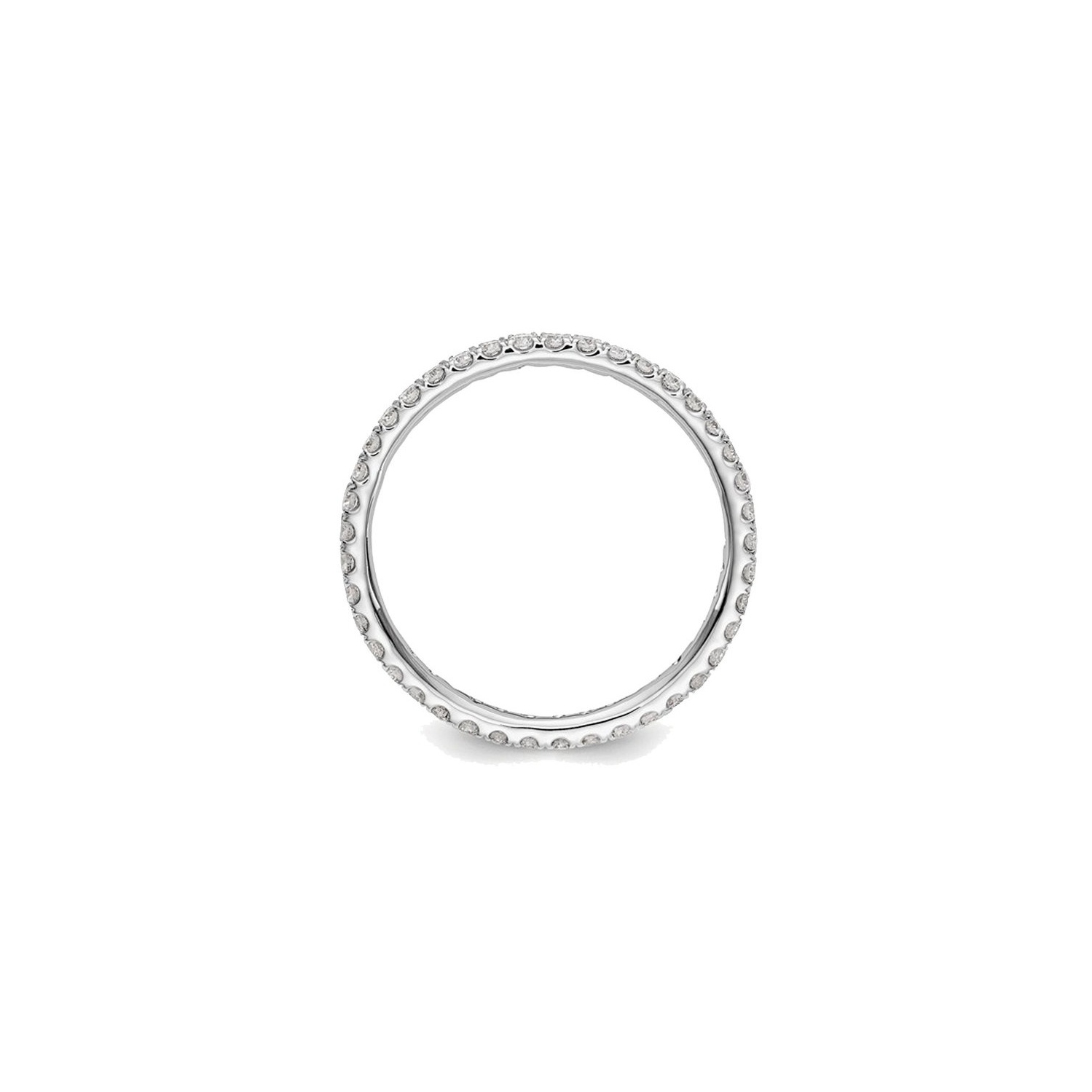1/2 Carat Diamond Eternity Wedding Band Ring in 14K White Gold