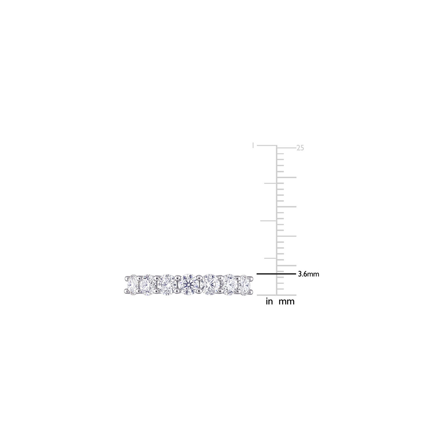 1.00 Carat Lab-Created Moissanite Anniversary Band Ring in Sterling Silver