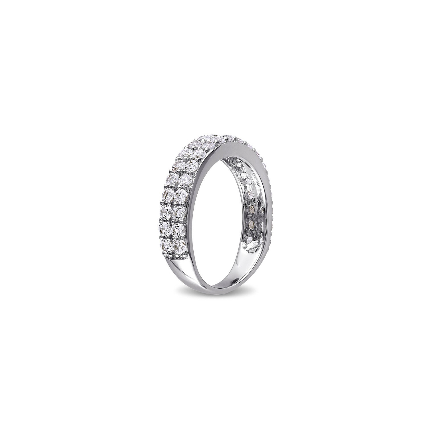 1.50 Carat Lab-Created White Sapphire Anniversary Ring Band in Sterling Silver