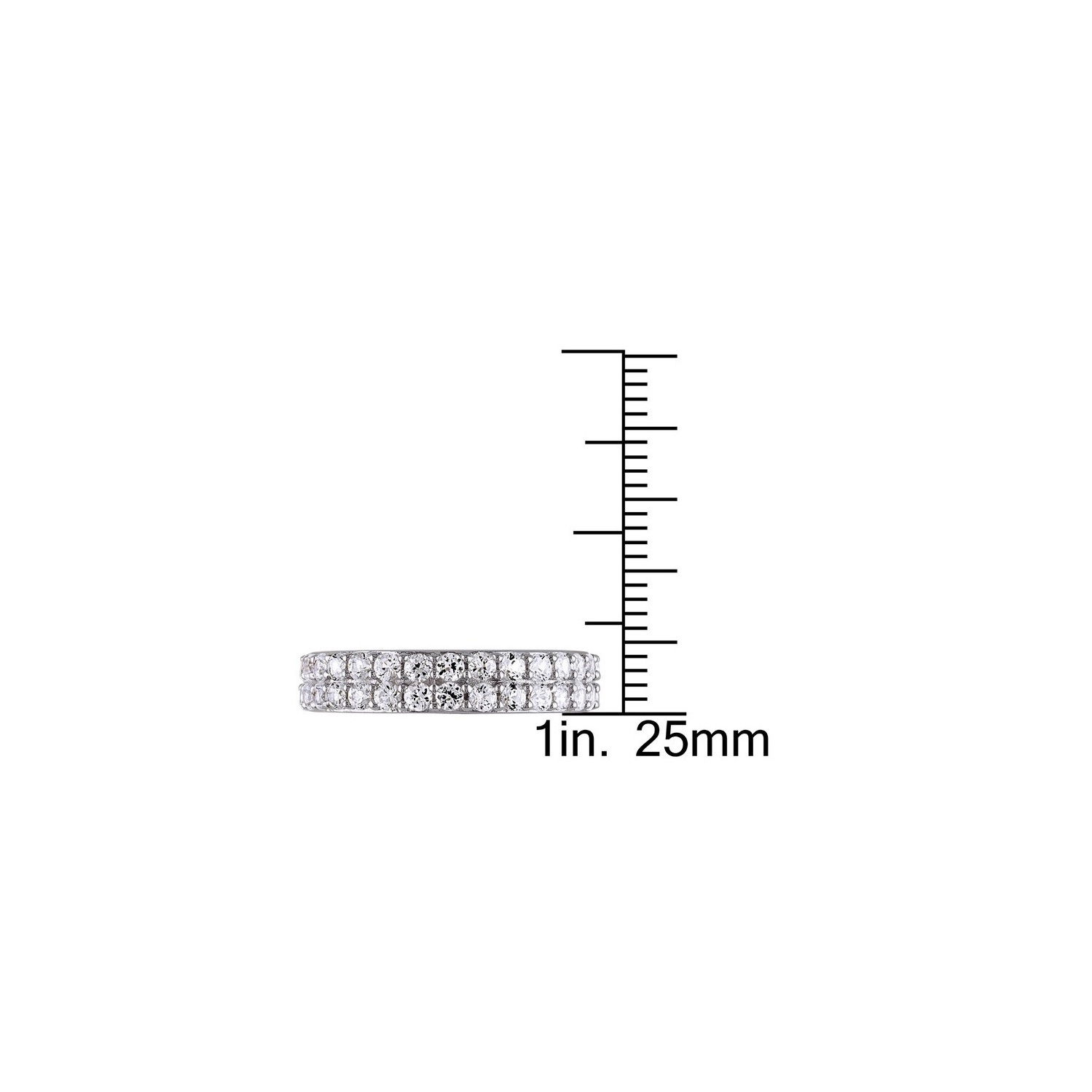 1.50 Carat Lab-Created White Sapphire Anniversary Ring Band in Sterling Silver