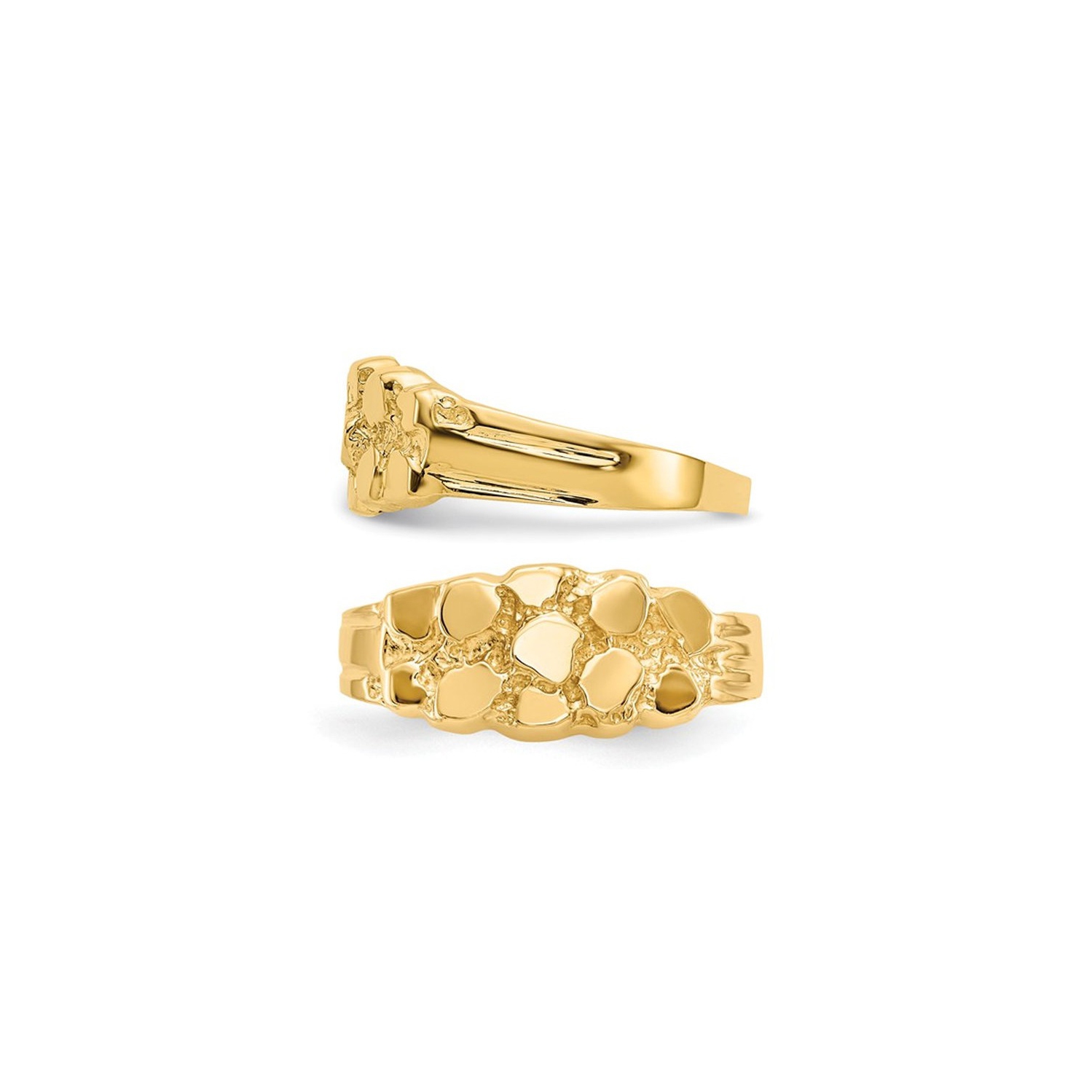 Ladies 14K Yellow Gold Nugget Ring