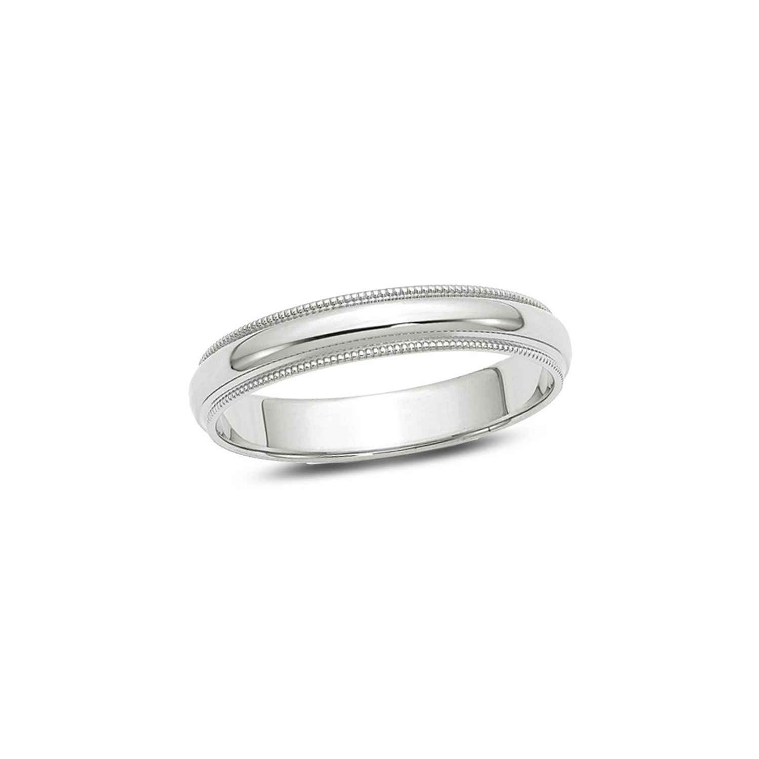 Alliance 4&nbsp;mm en or blanc 14K ct pour femmes ou hommes