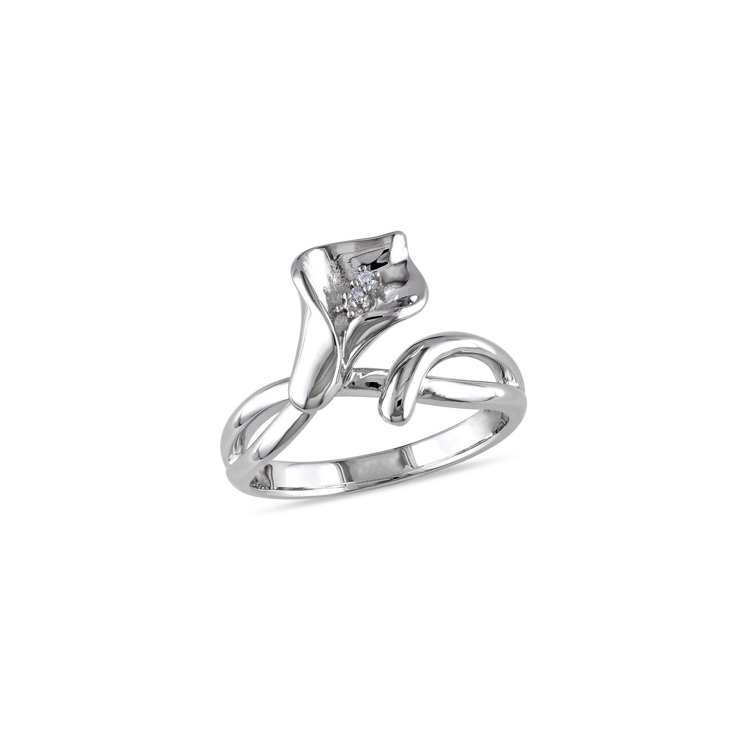 Bague tendance en argent sterling avec diamants de Promise